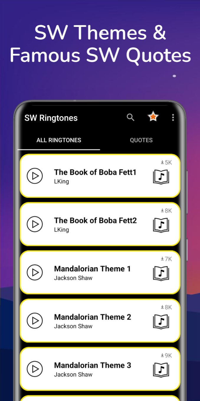 اسکرین شات 1 برنامه SW Ringtones