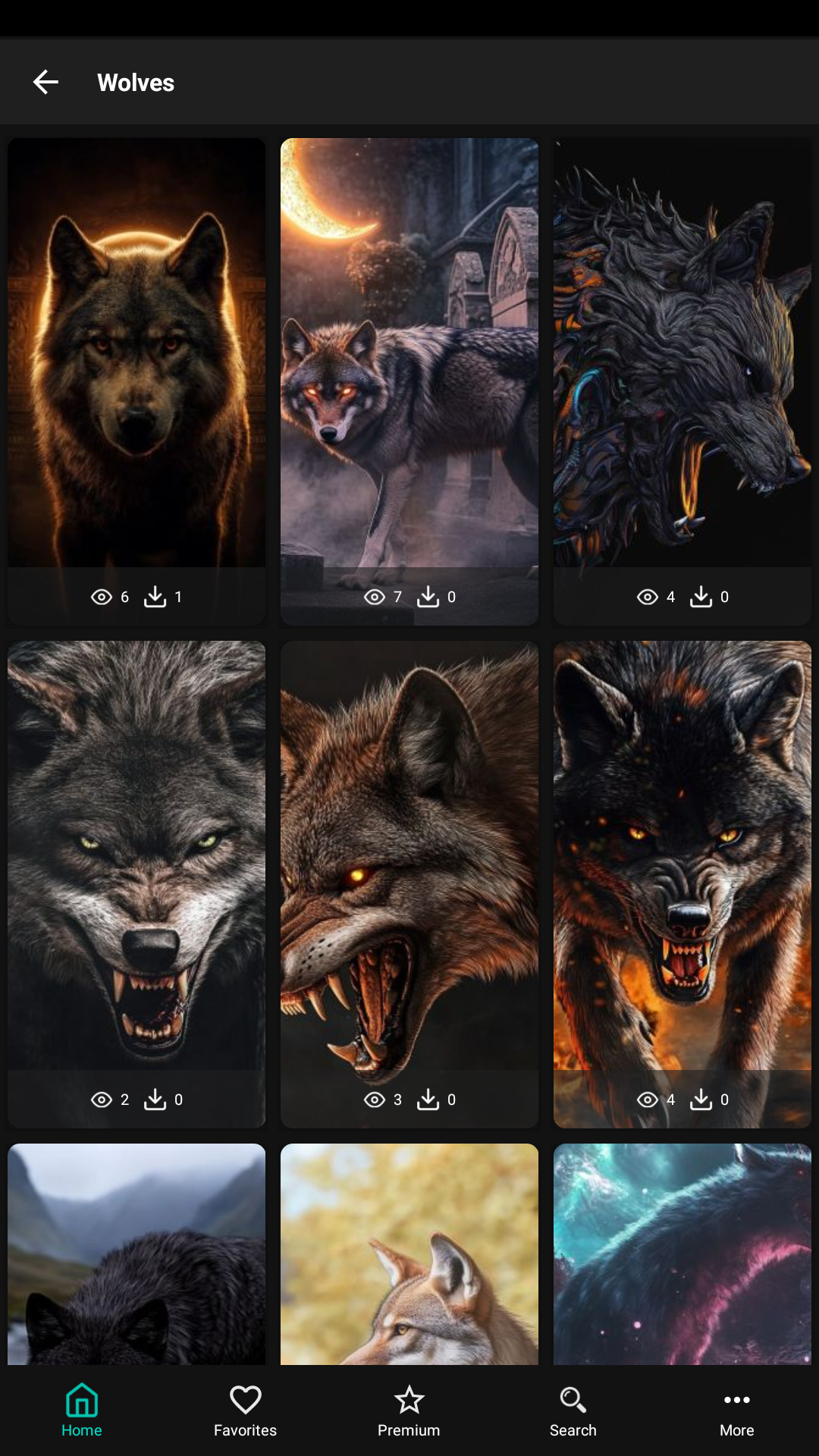 اسکرین شات 3 برنامه Wolf Ringtones: Howling Sounds