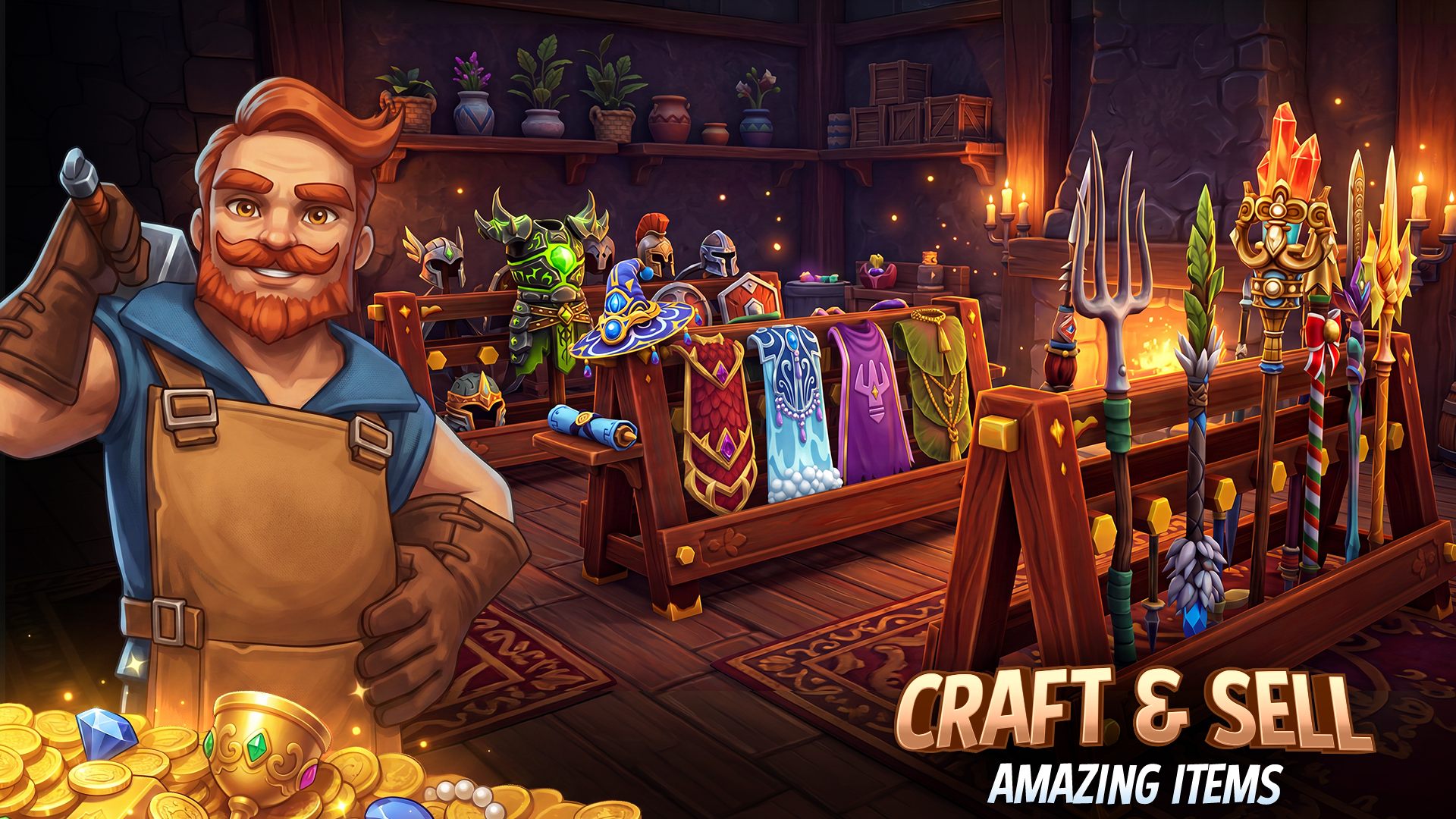 اسکرین شات 3 بازی Shop Titans: Crafting Tycoon