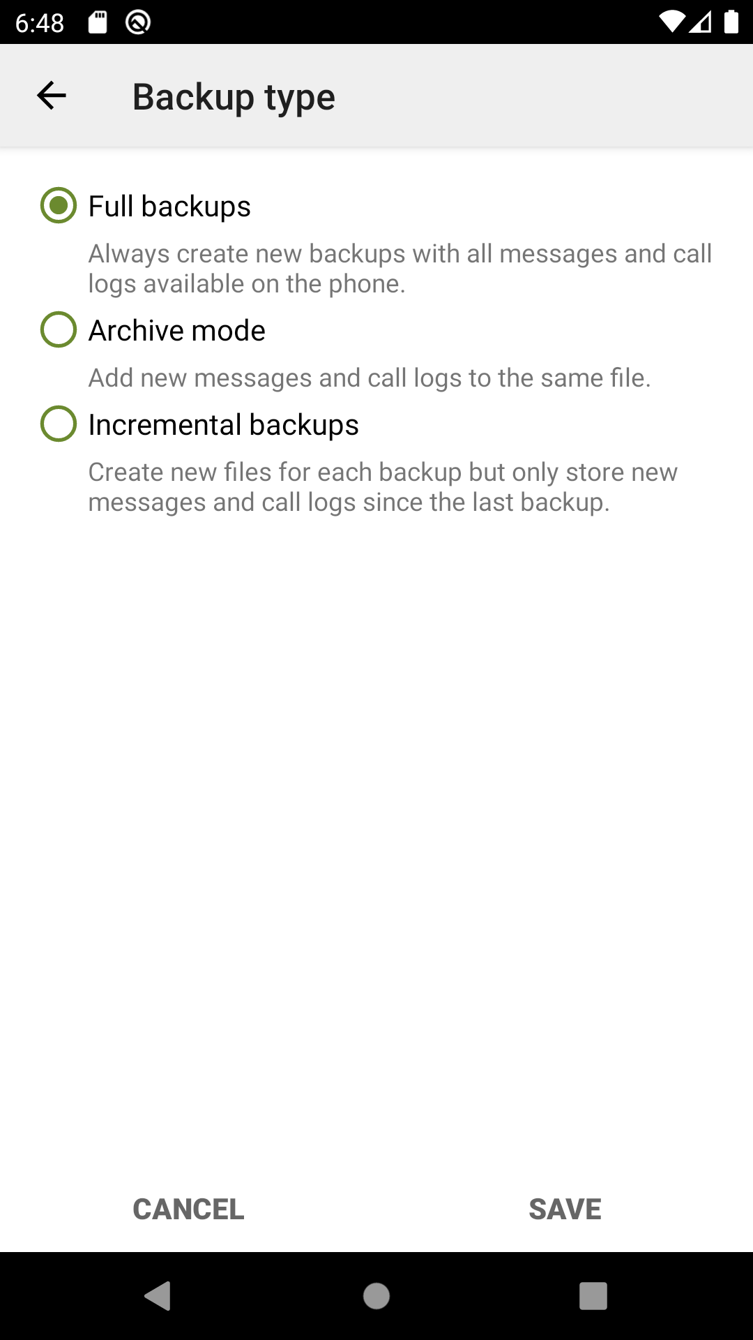 اسکرین شات 8 برنامه SMS Backup & Restore