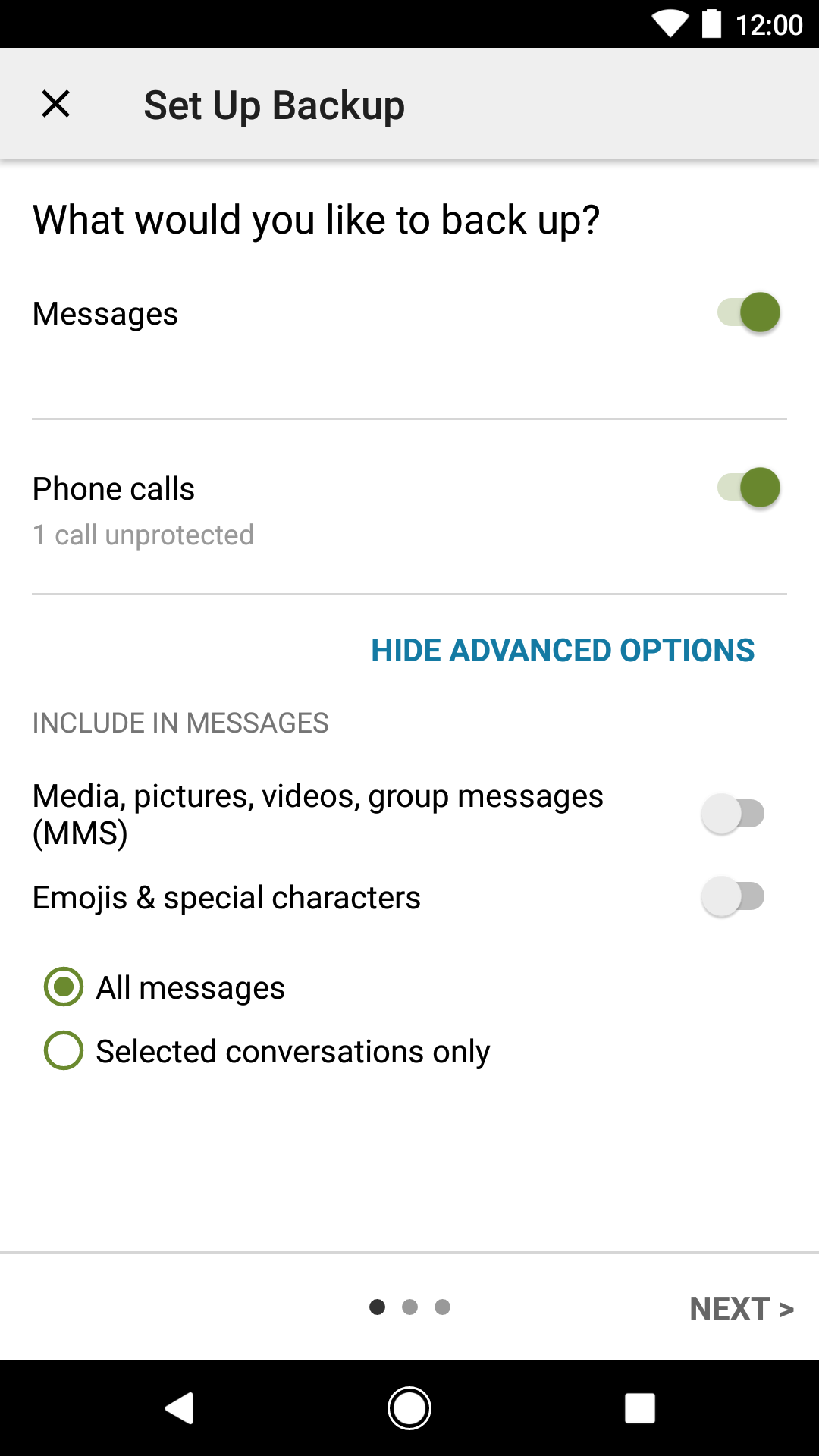 اسکرین شات 4 برنامه SMS Backup & Restore