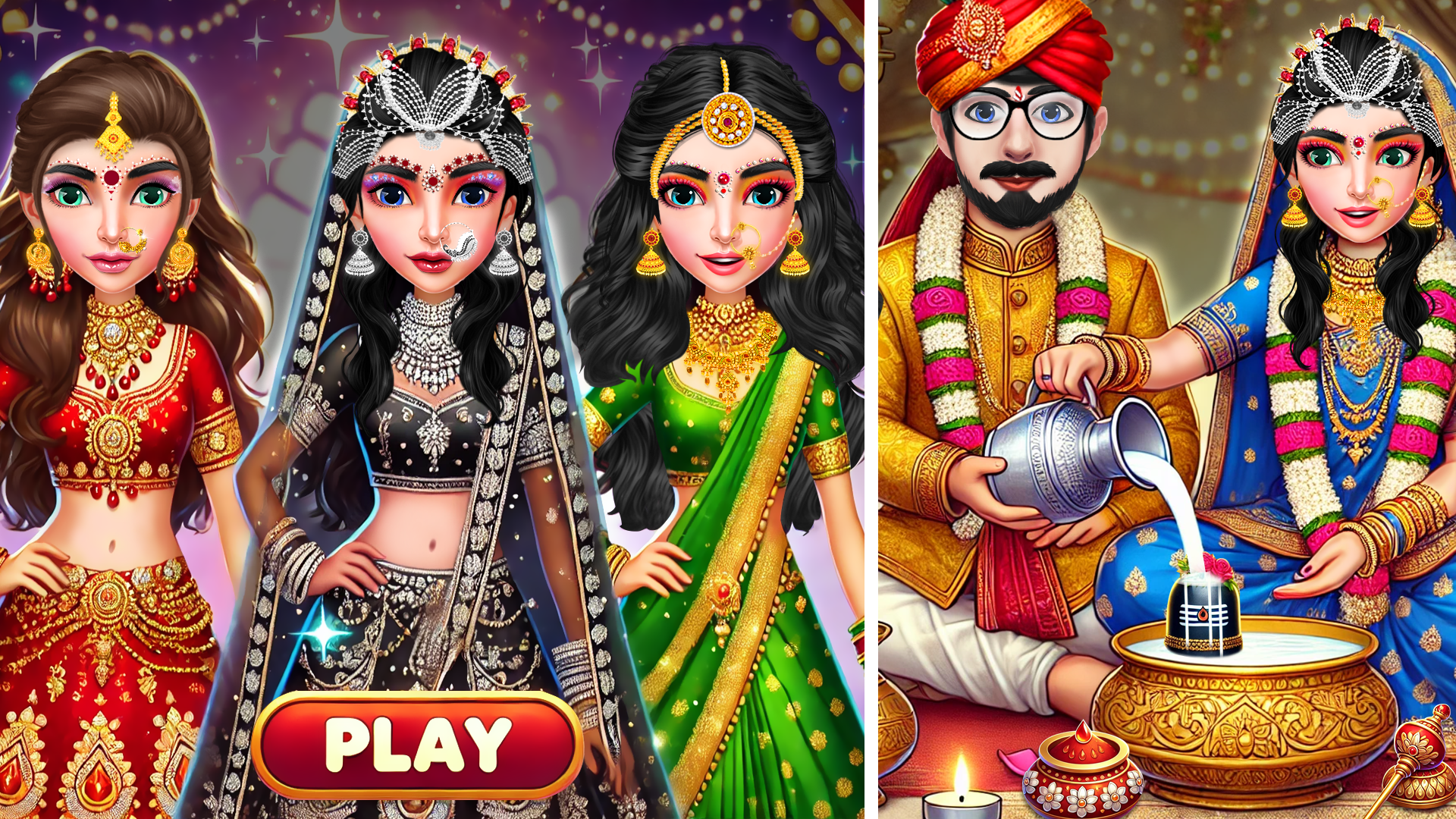 اسکرین شات 2 برنامه Indian Hindu Wedding Girl Game