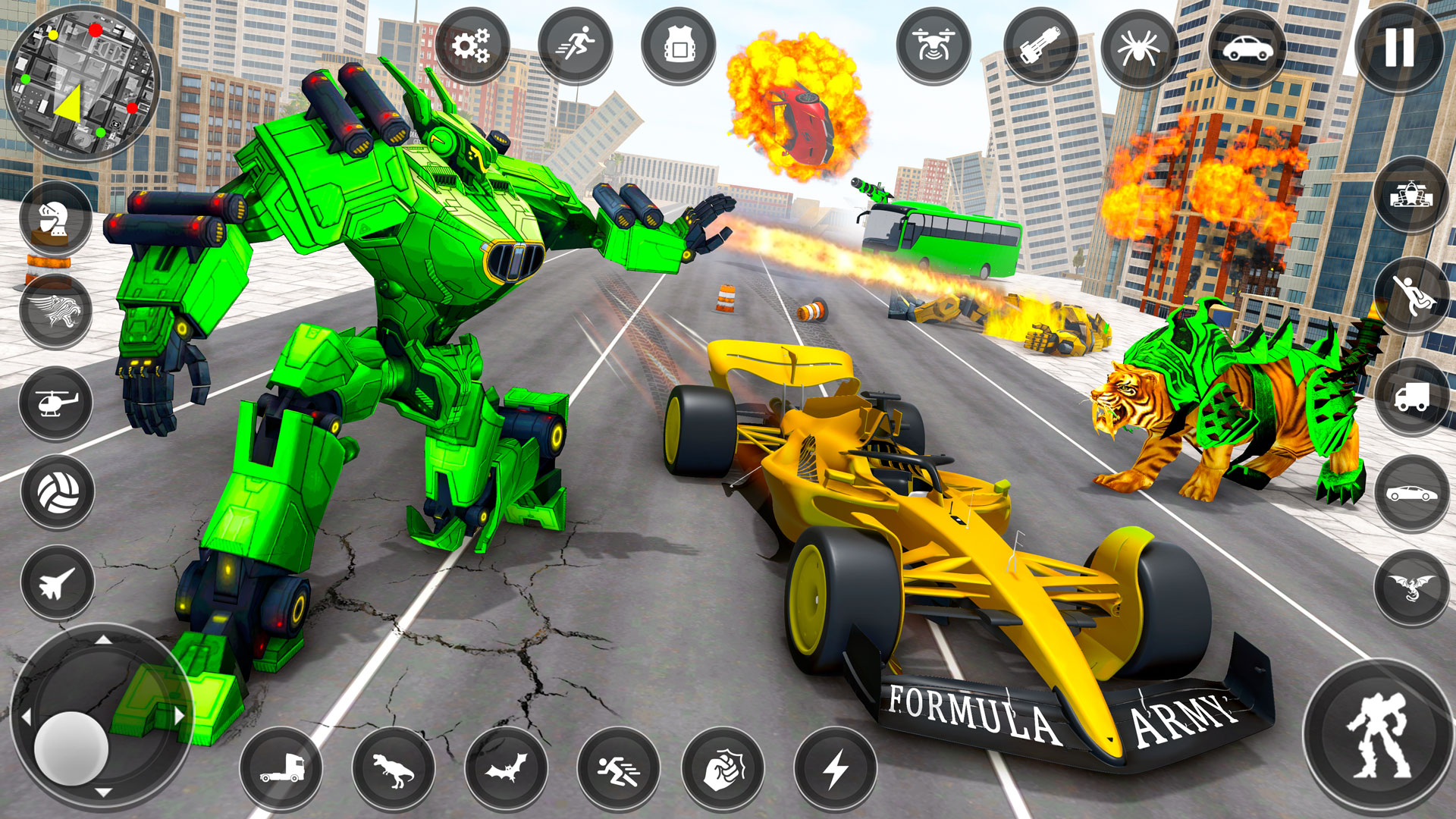 اسکرین شات 2 برنامه Army Tank Robot 3D Car Games