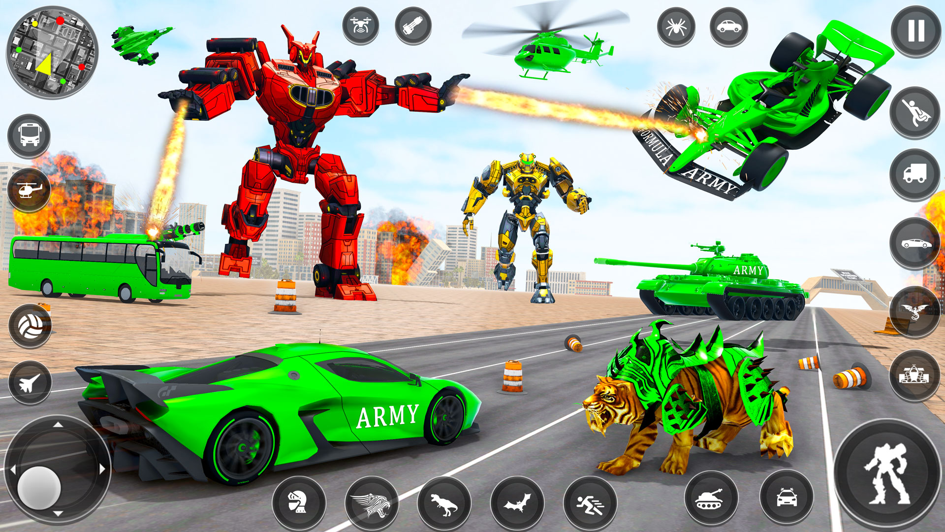 اسکرین شات 3 برنامه Army Tank Robot 3D Car Games