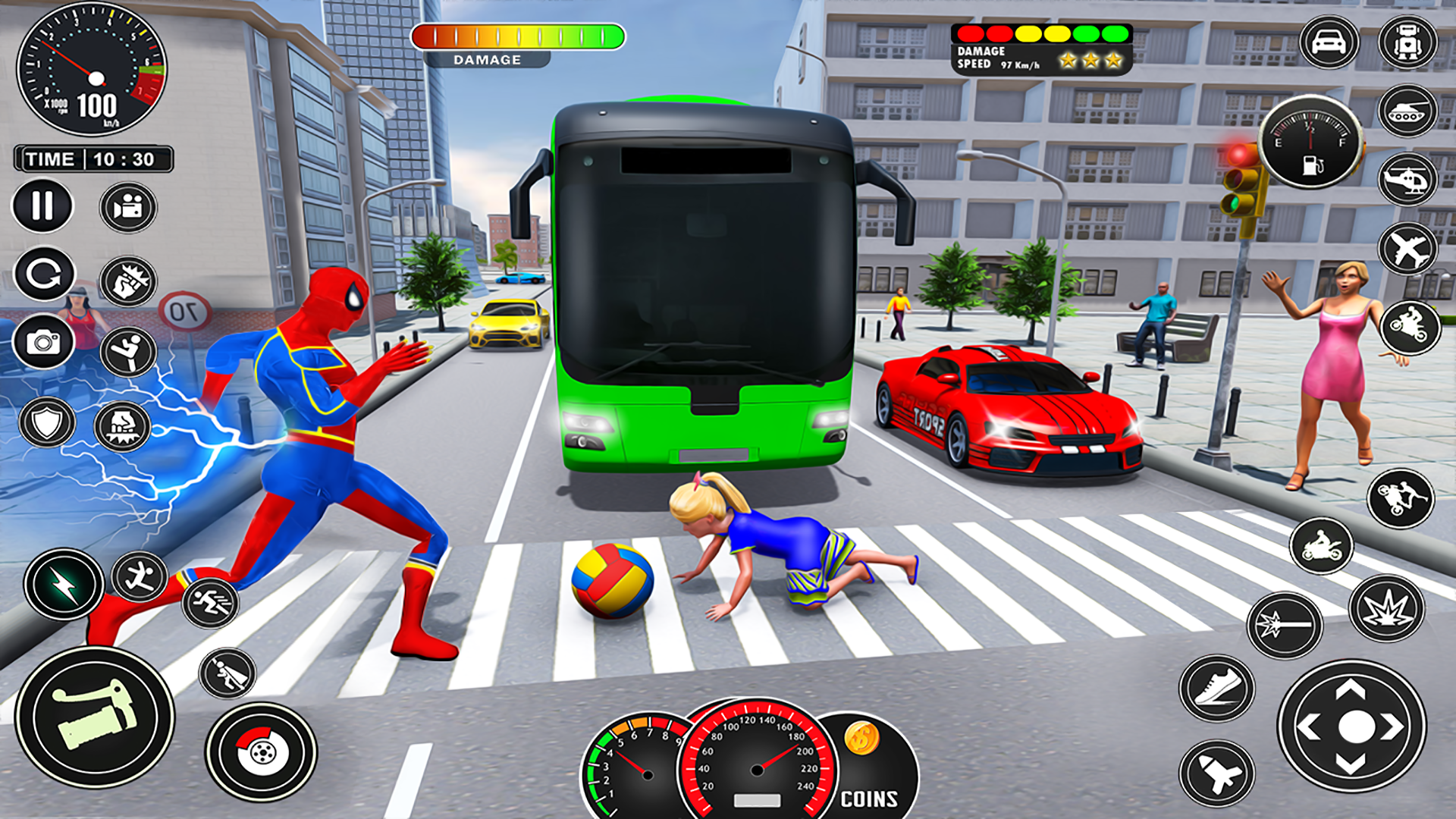 اسکرین شات 1 برنامه Spider Rope Hero Rescue City
