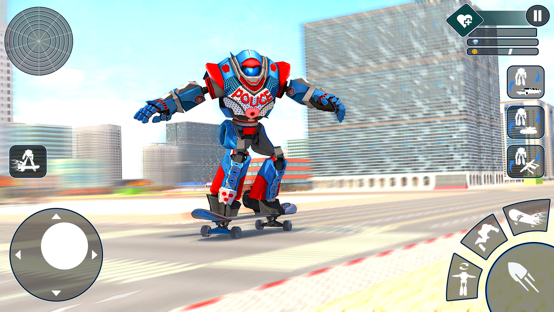 اسکرین شات 8 بازی Flying limo car: Police robots