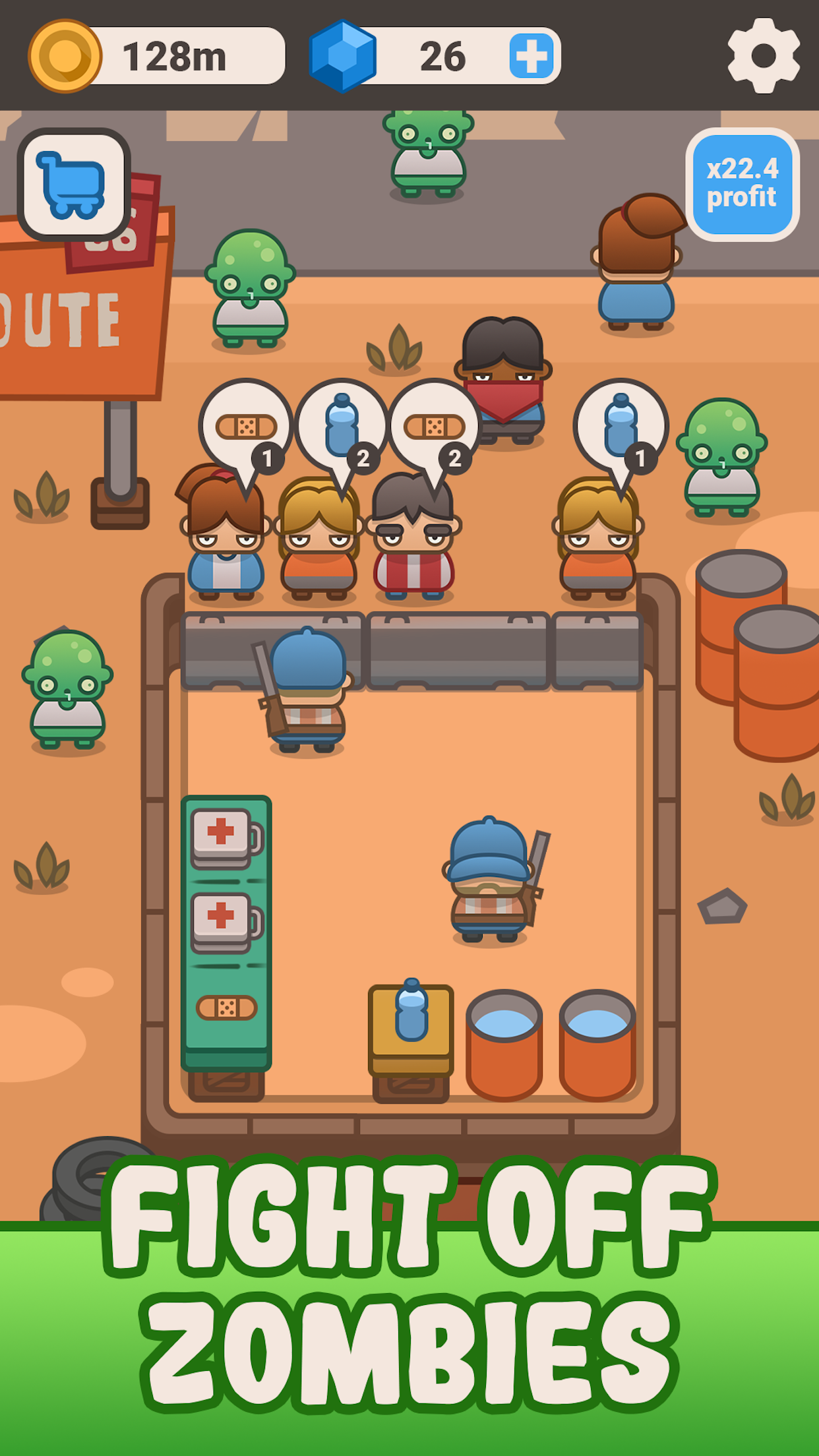 اسکرین شات 1 بازی Wasteland Trade: Idle Zombie