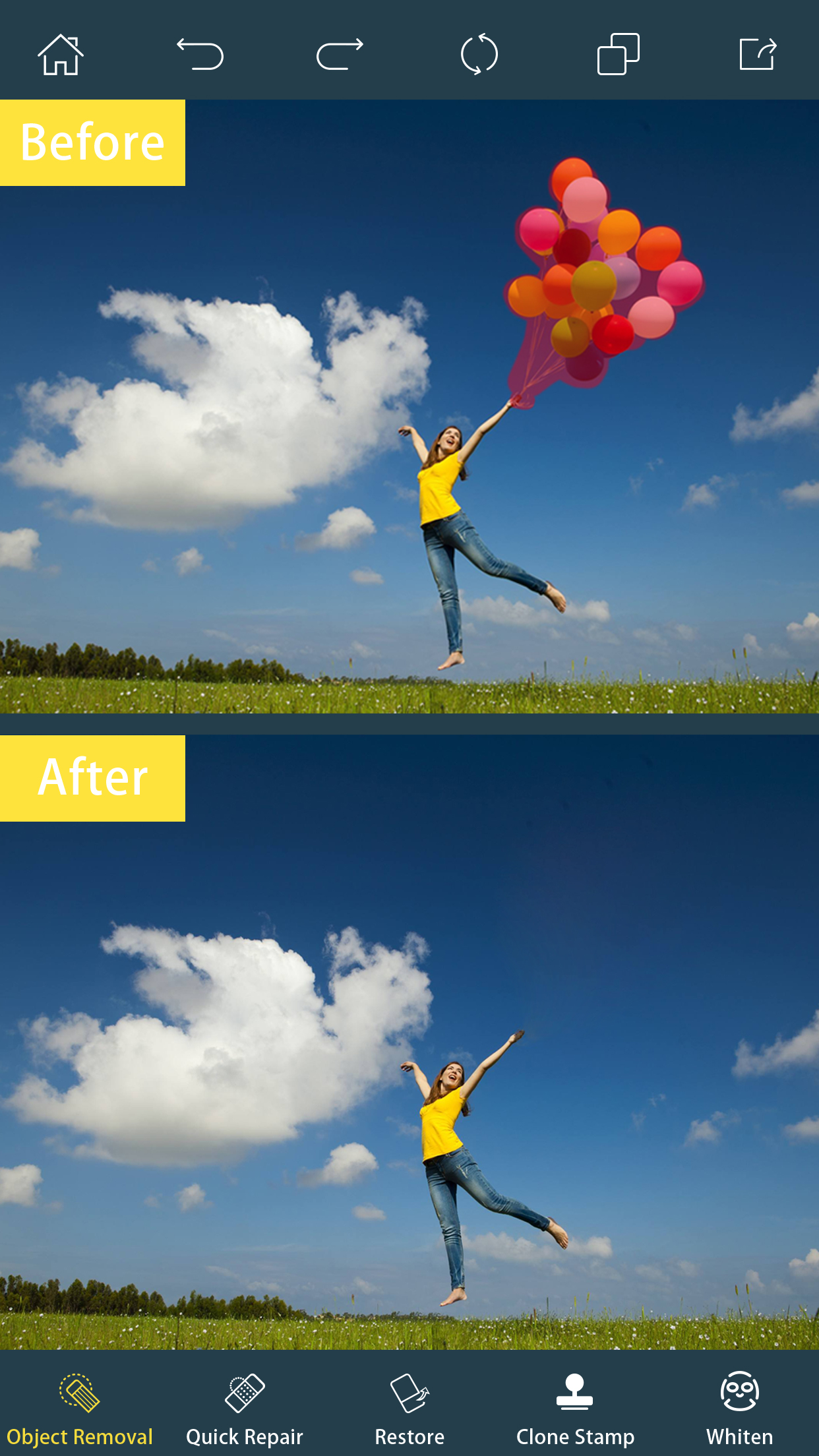 اسکرین شات 4 برنامه Photo Retouch- Object Removal