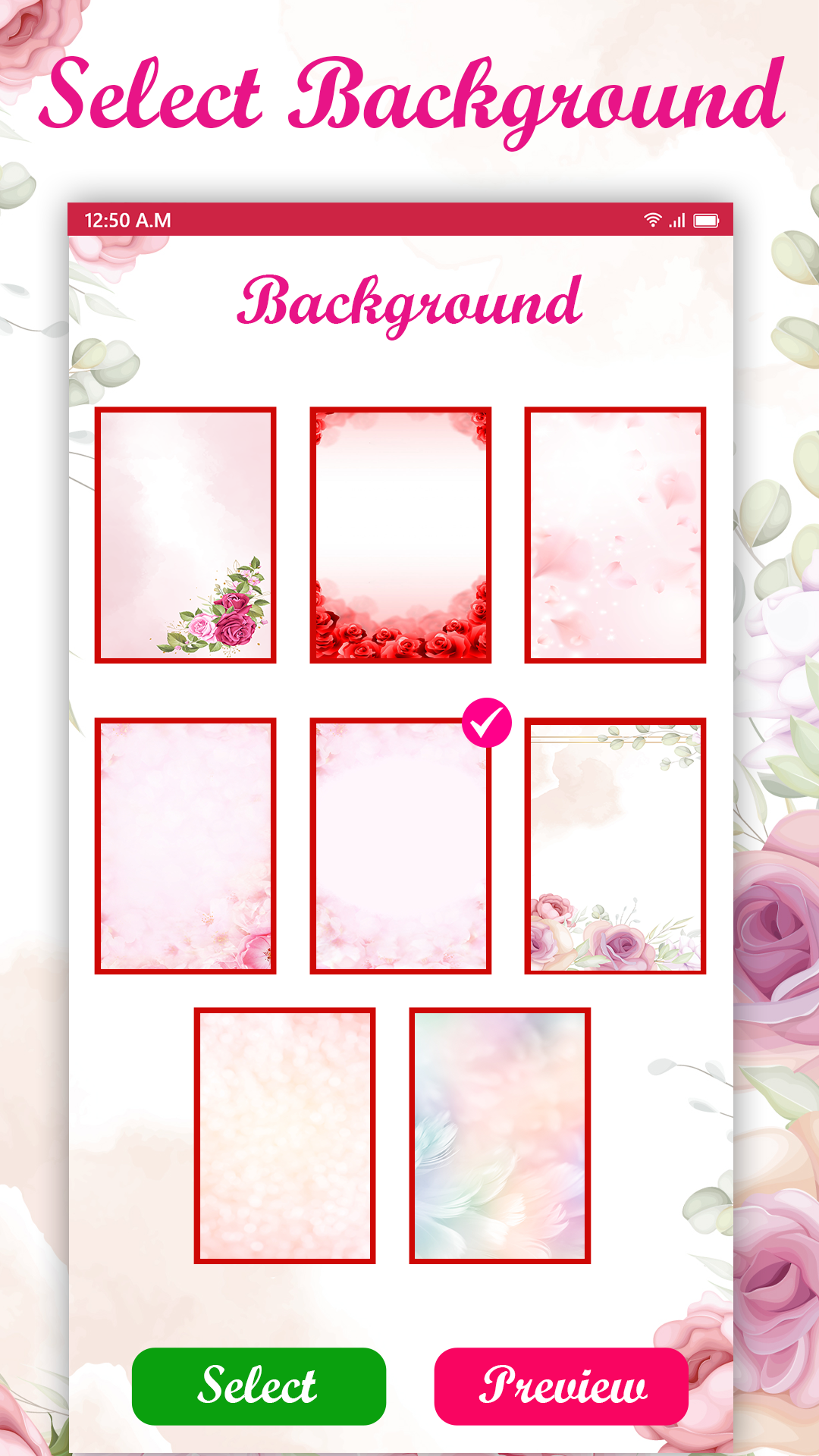 اسکرین شات 5 برنامه Rose Clock Live Rose Wallpaper