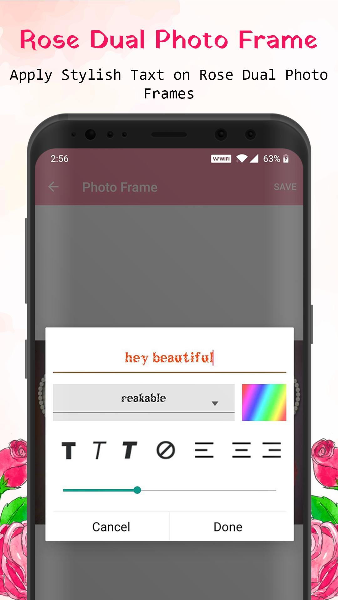 اسکرین شات 4 برنامه Rose Dual Photo Frame