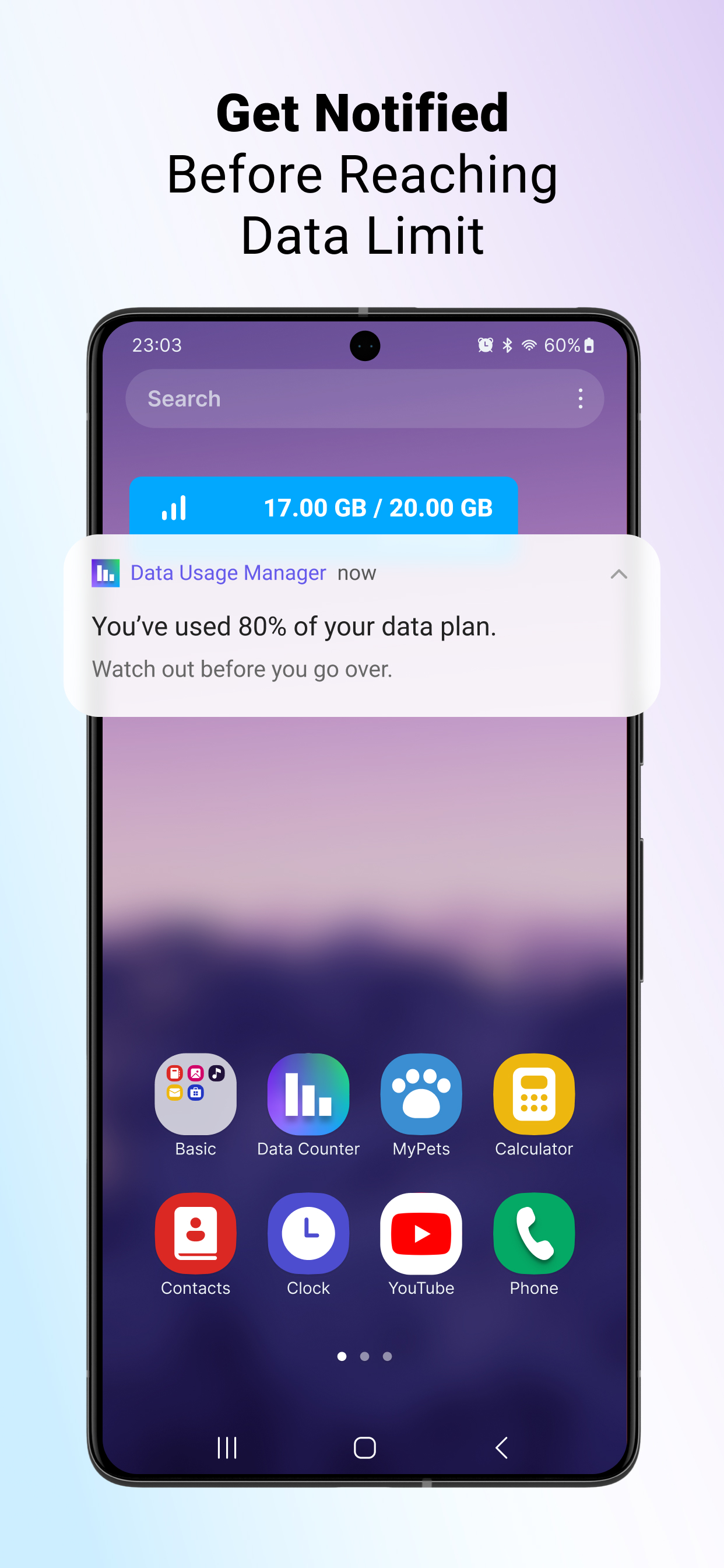 اسکرین شات 2 برنامه Data Usage Manager & Monitor
