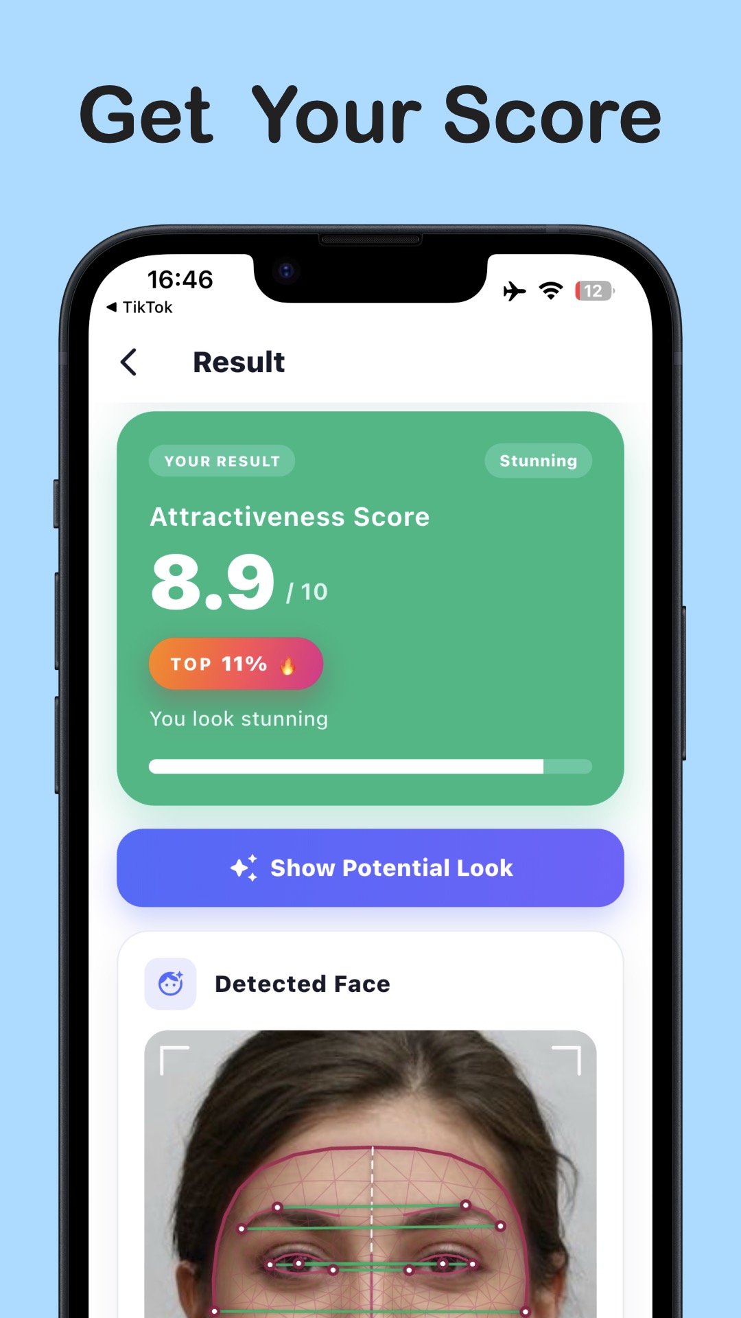 اسکرین شات 1 برنامه Attractiveness Test