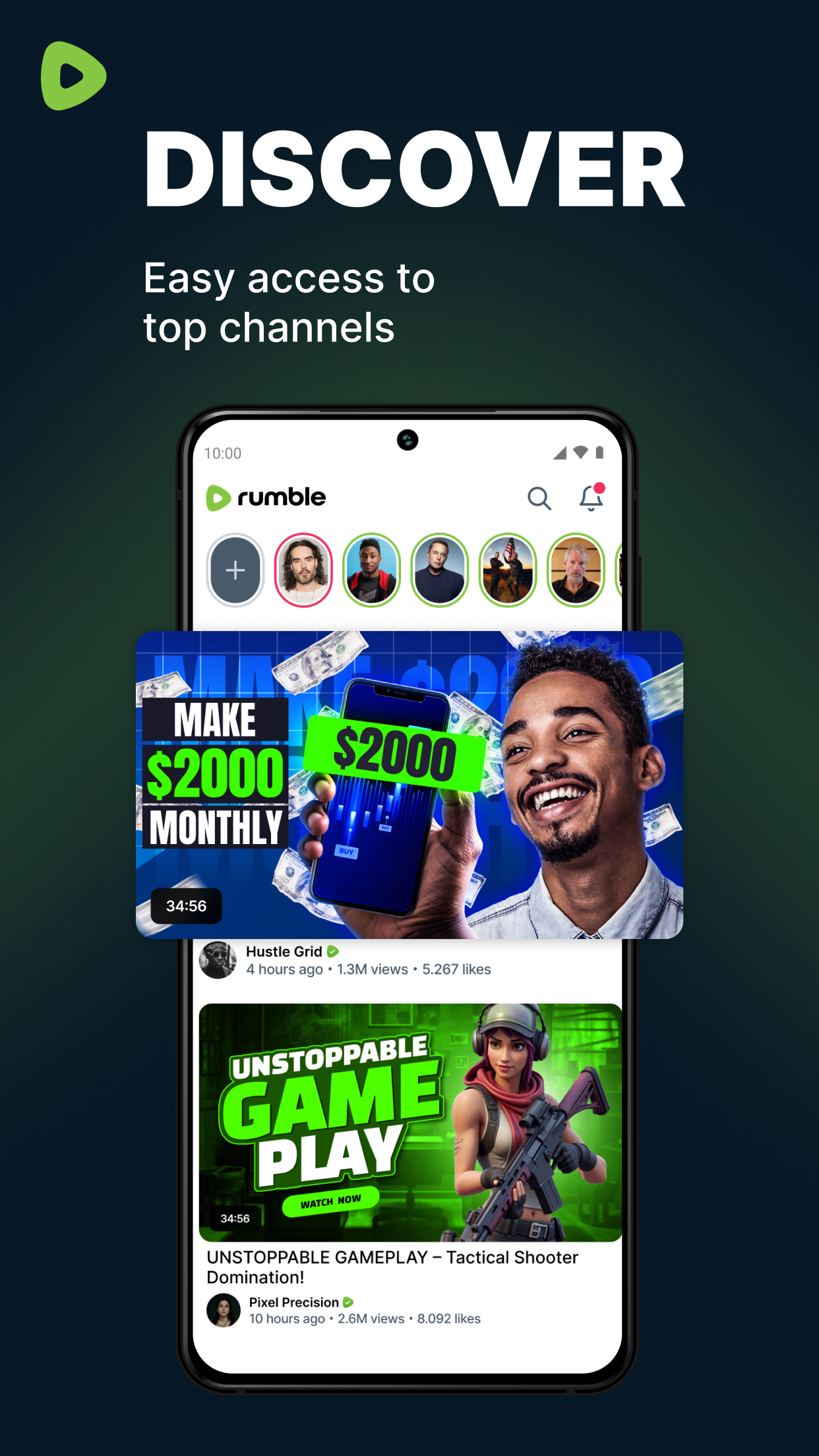 اسکرین شات 5 برنامه Rumble: Stream & Watch Videos