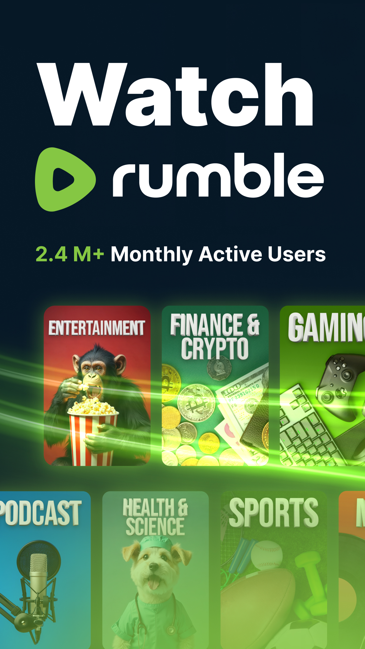 اسکرین شات 1 برنامه Rumble: Stream & Watch Videos