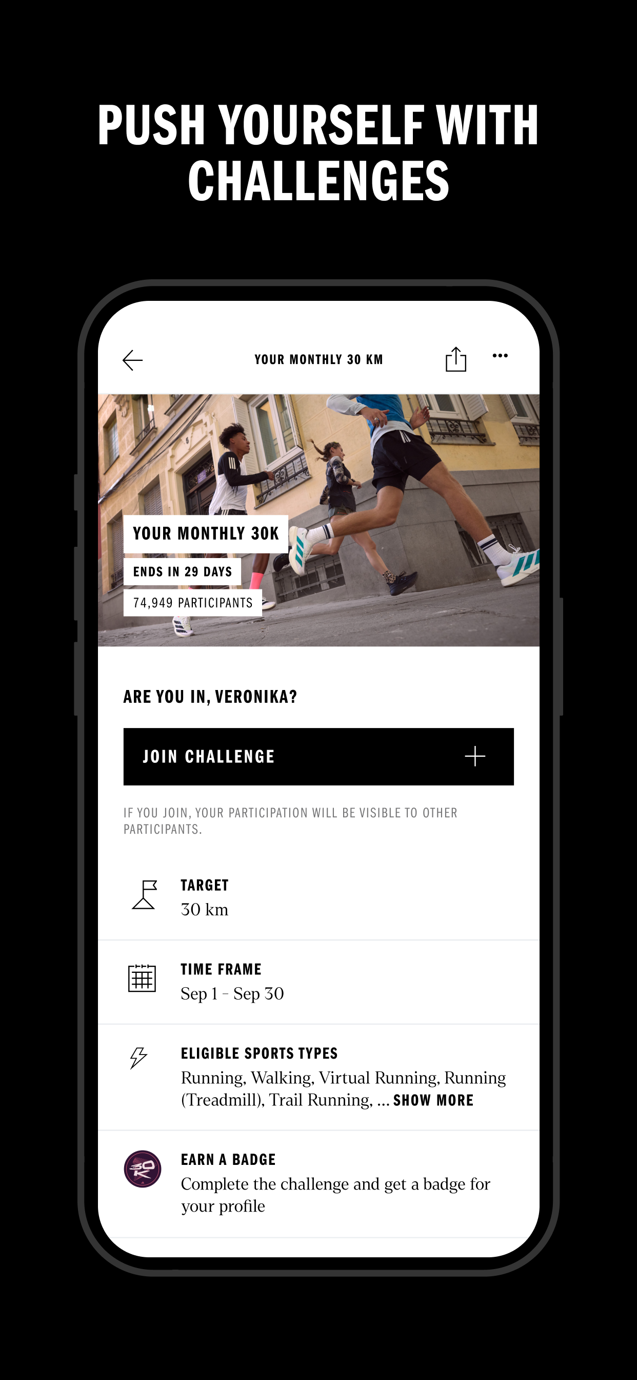 اسکرین شات 2 برنامه adidas Running: Run tracker