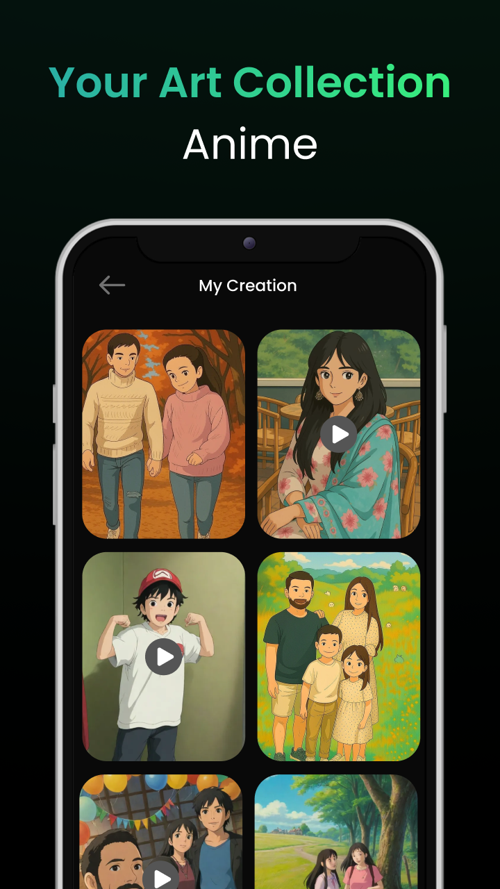 اسکرین شات 6 برنامه AI Anime Effect Video Maker