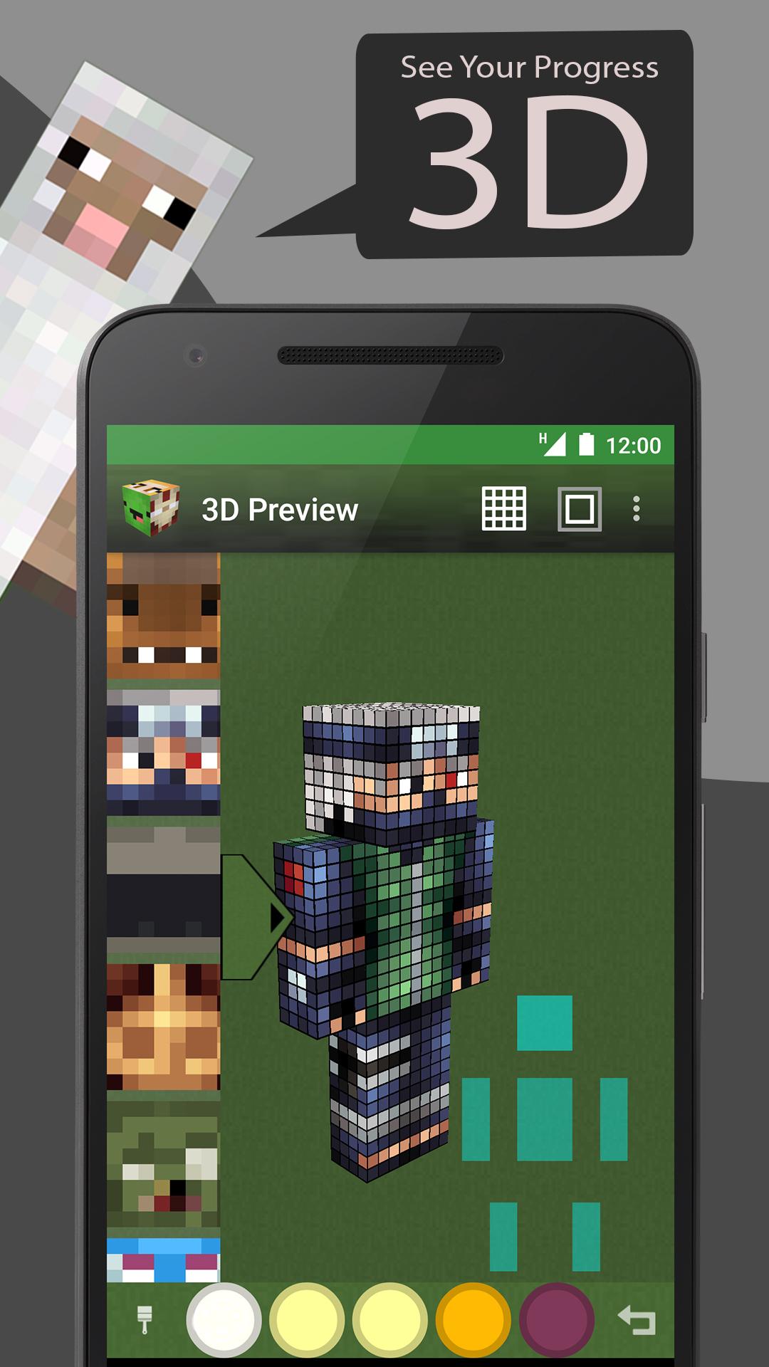 اسکرین شات 4 برنامه Skin Editor for Minecraft/MCPE