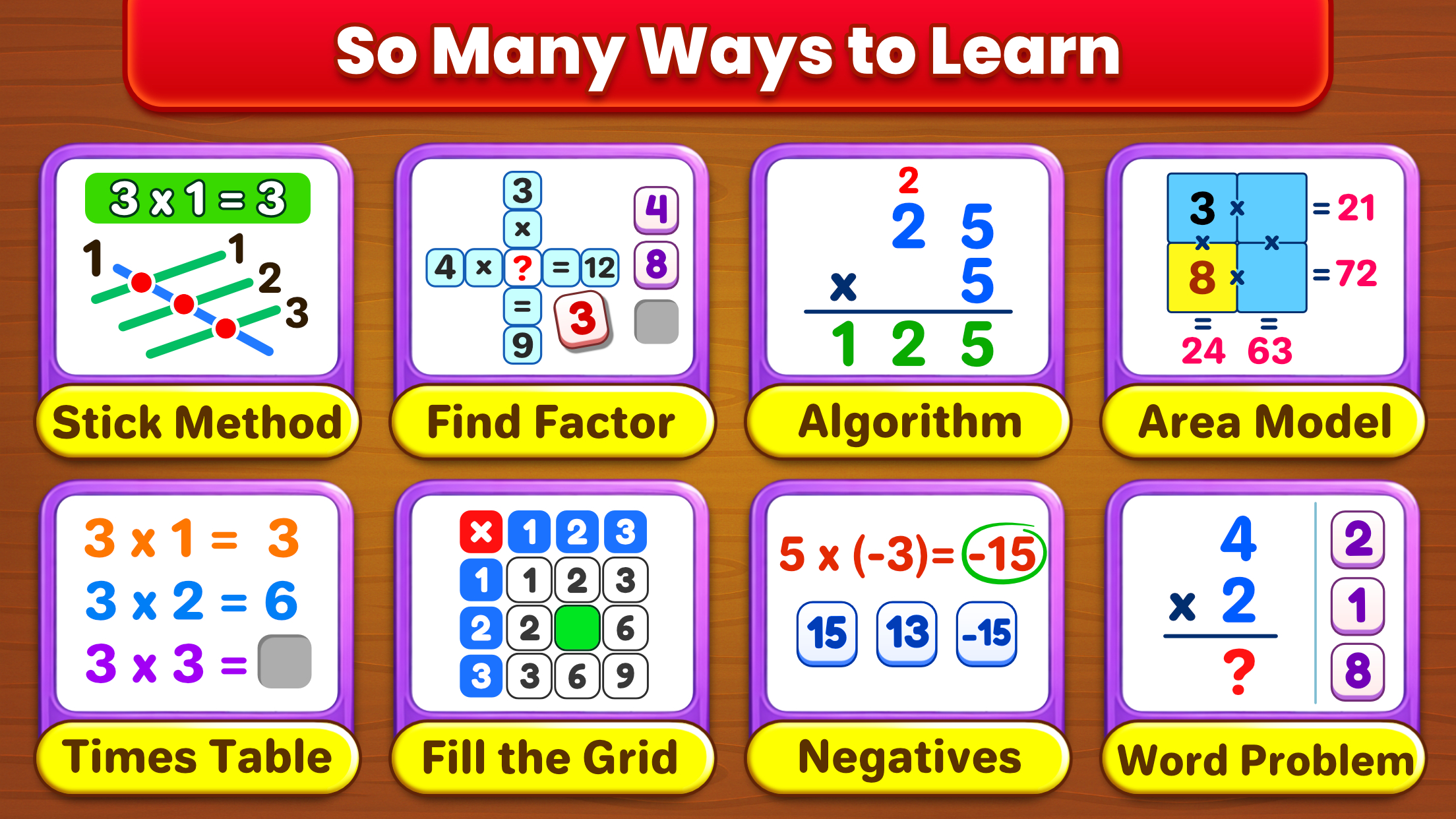 اسکرین شات 3 بازی Kids Multiplication Math Games