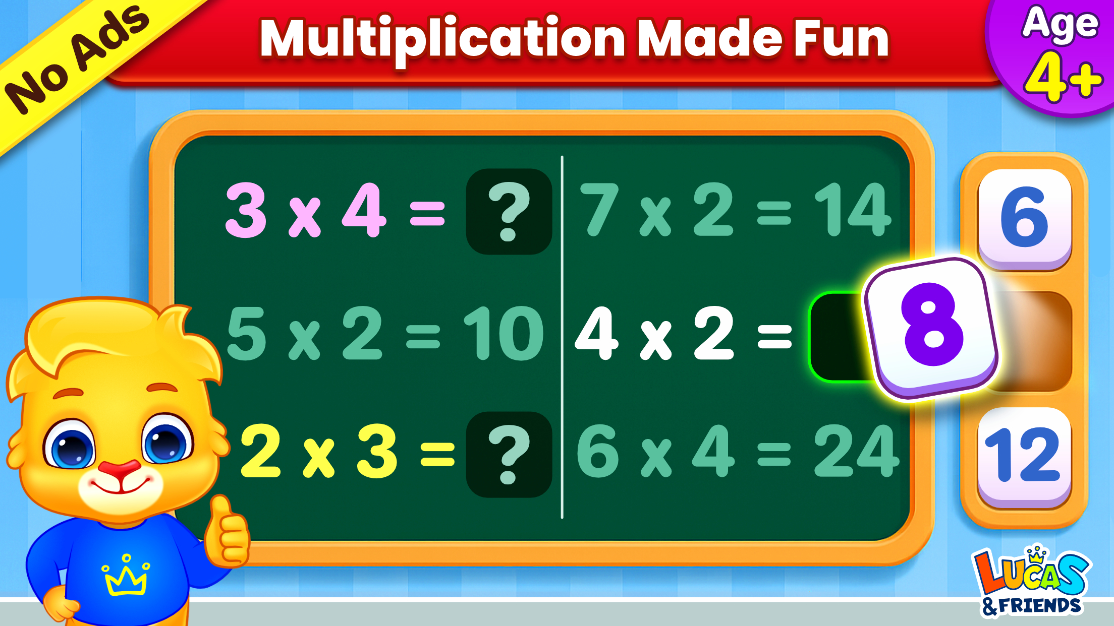 اسکرین شات 1 بازی Kids Multiplication Math Games