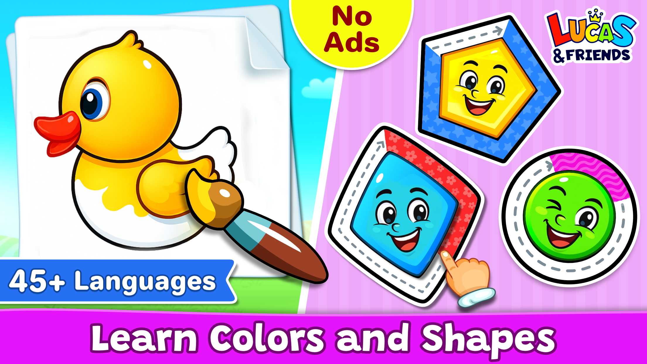اسکرین شات 1 بازی Colors & Shapes: Coloring game