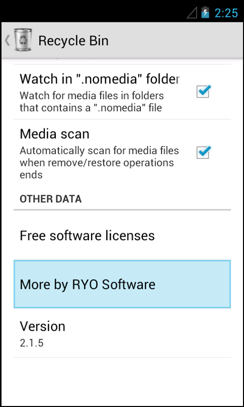 اسکرین شات 7 برنامه Recycle Bin