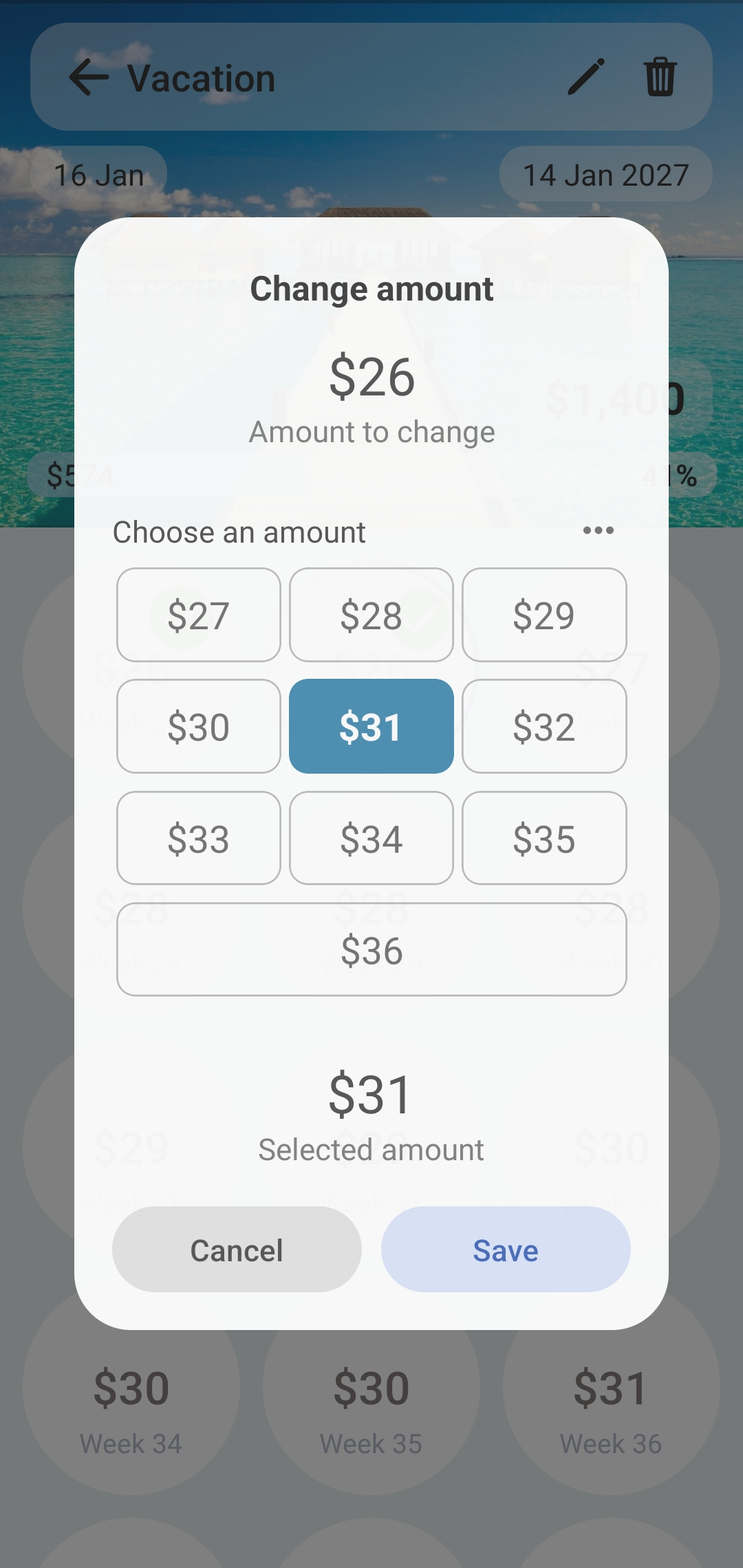اسکرین شات 4 برنامه Savings goal – Smart Planner