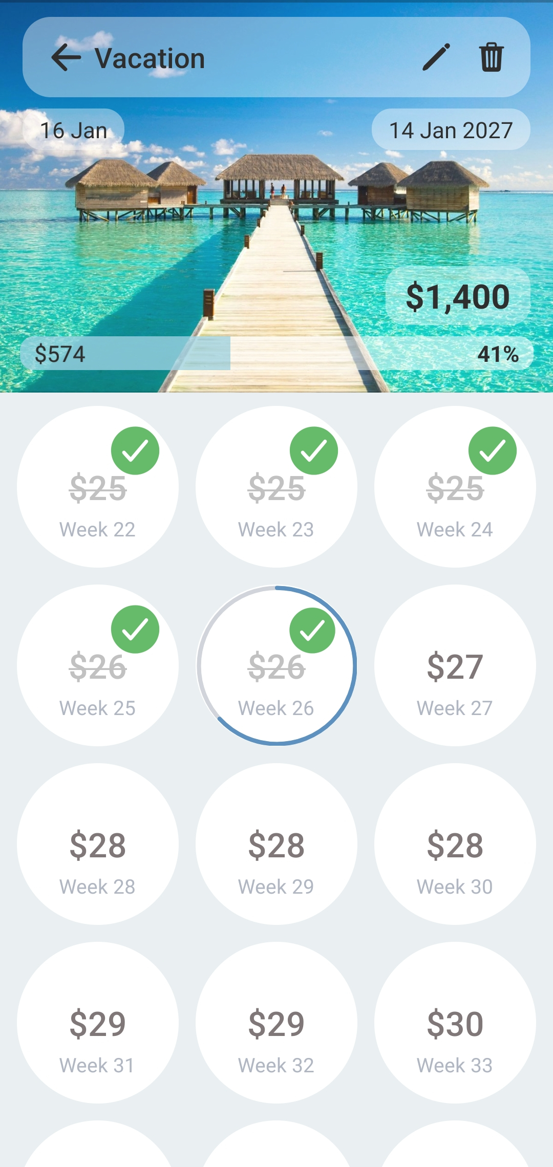 اسکرین شات 2 برنامه Savings goal – Smart Planner