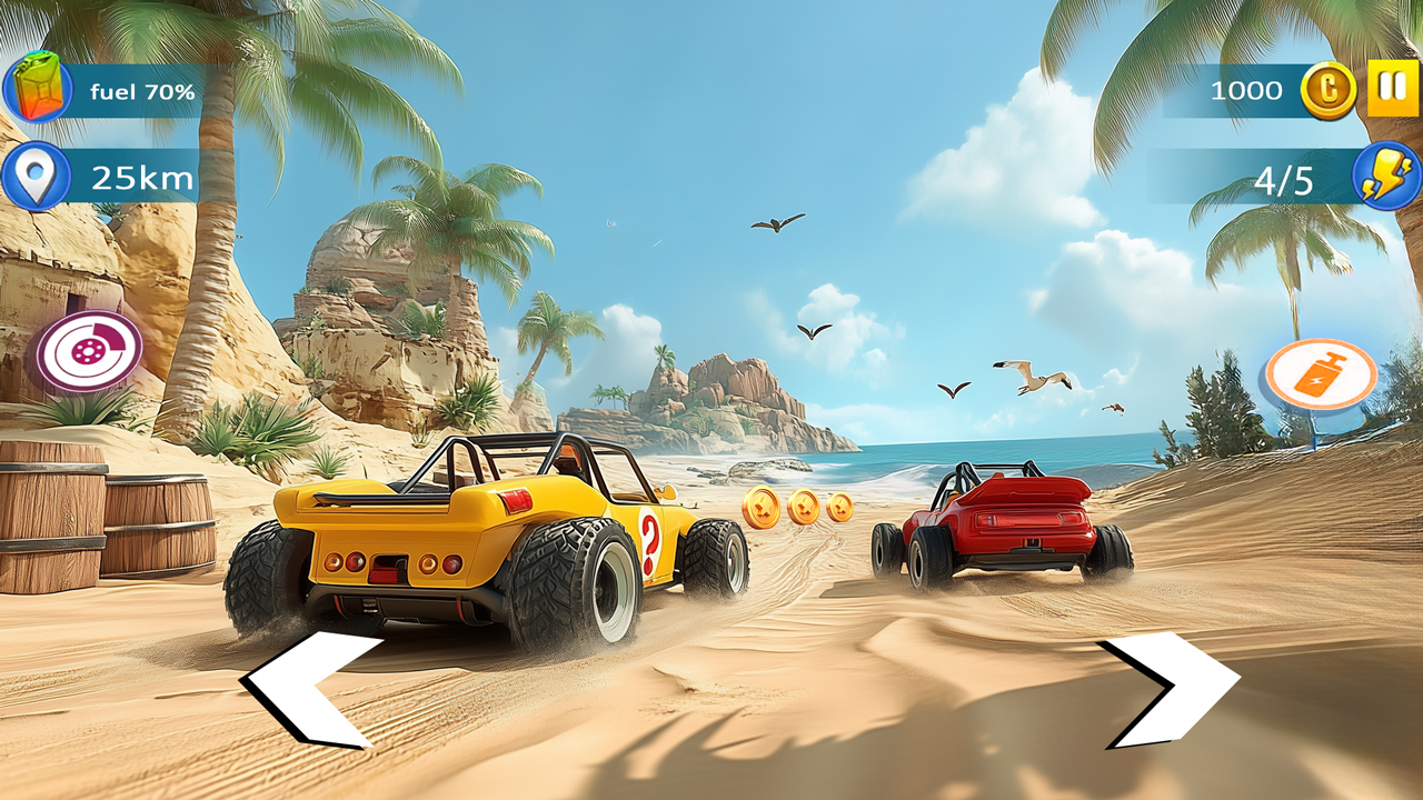اسکرین شات 2 بازی Buggy Car: Beach Racing Games