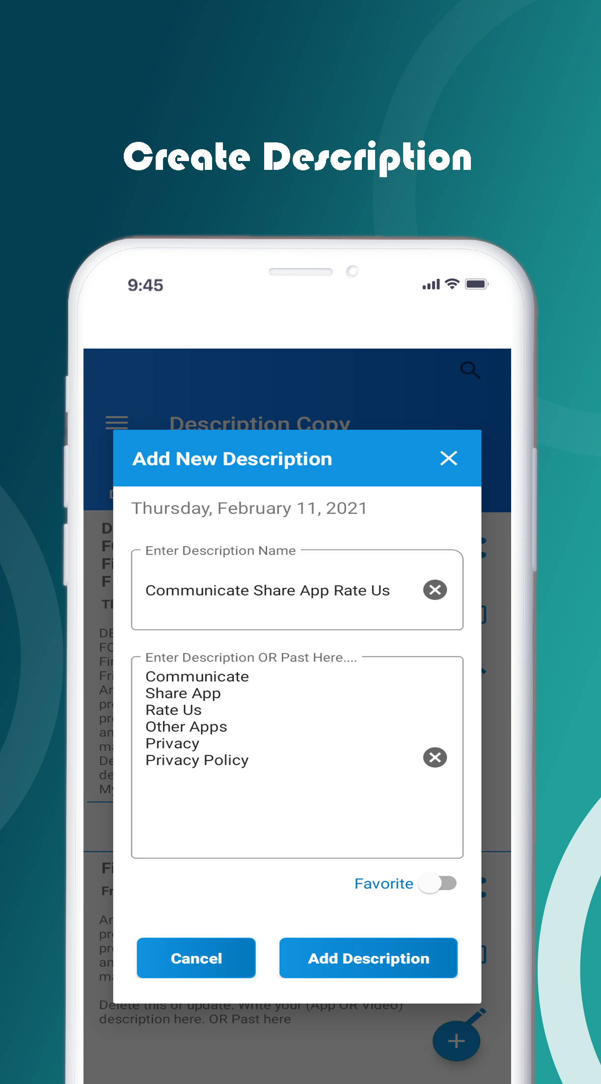 اسکرین شات 8 برنامه Description Copy: Copy Descrip