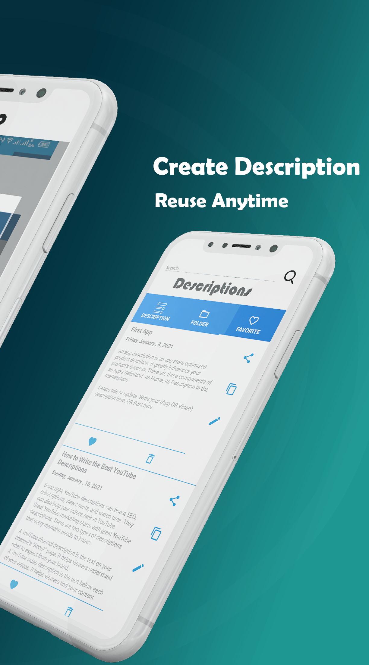 اسکرین شات 5 برنامه Description Copy: Copy Descrip