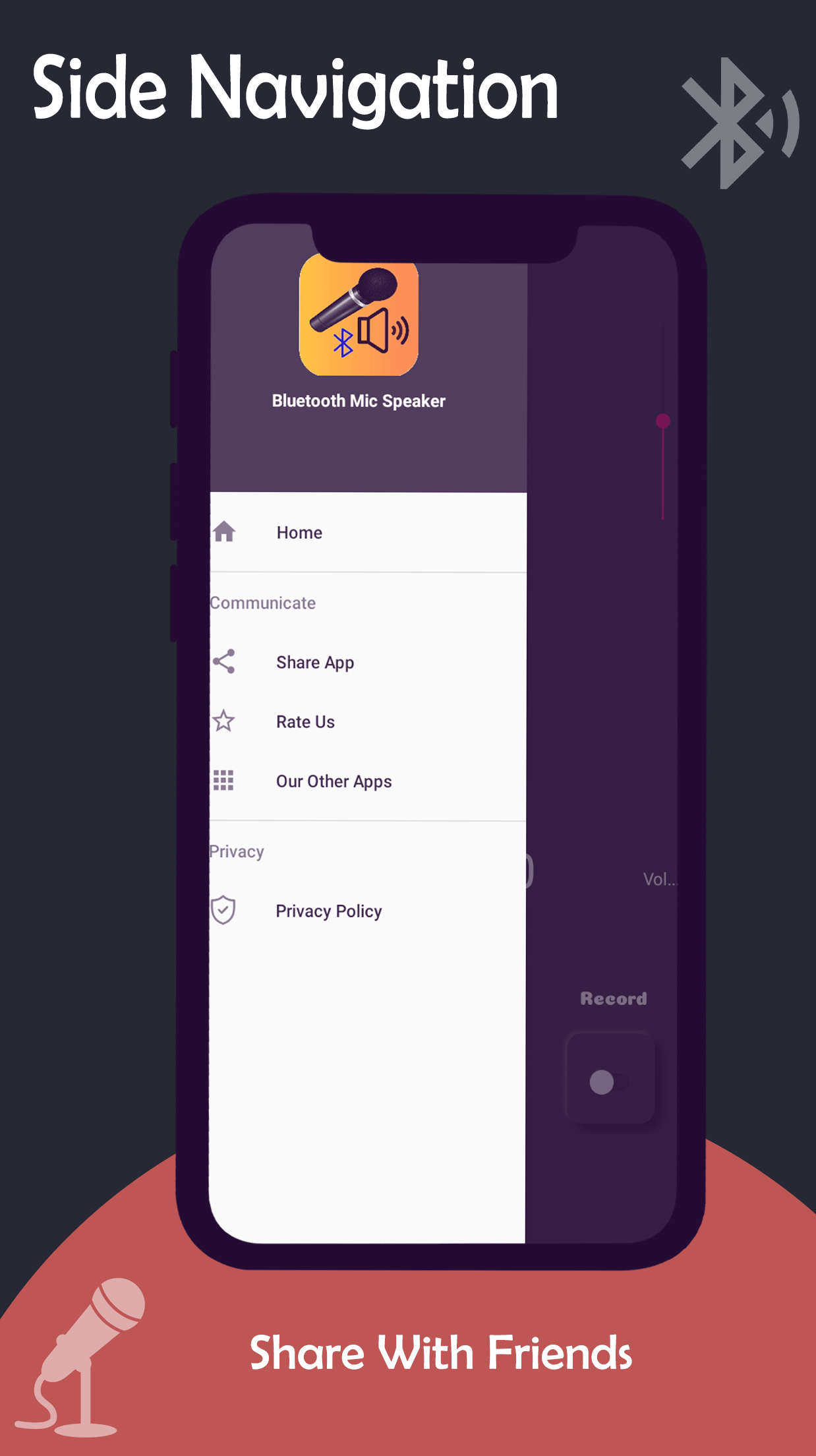 اسکرین شات 6 برنامه Mic: Live Bluetooth Microphone