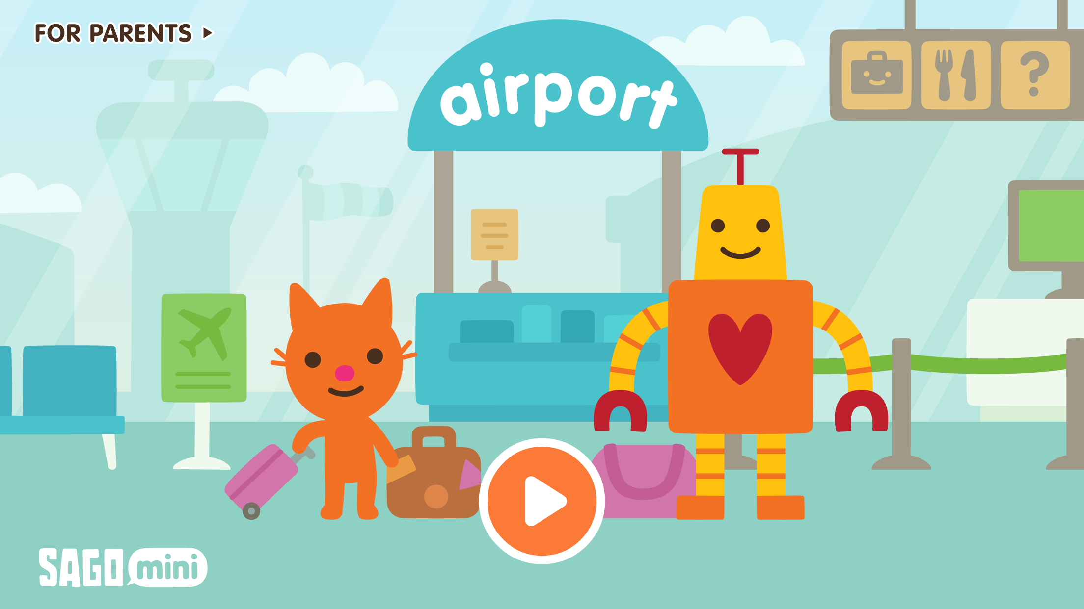 اسکرین شات 1 برنامه Sago Mini Airport Playset