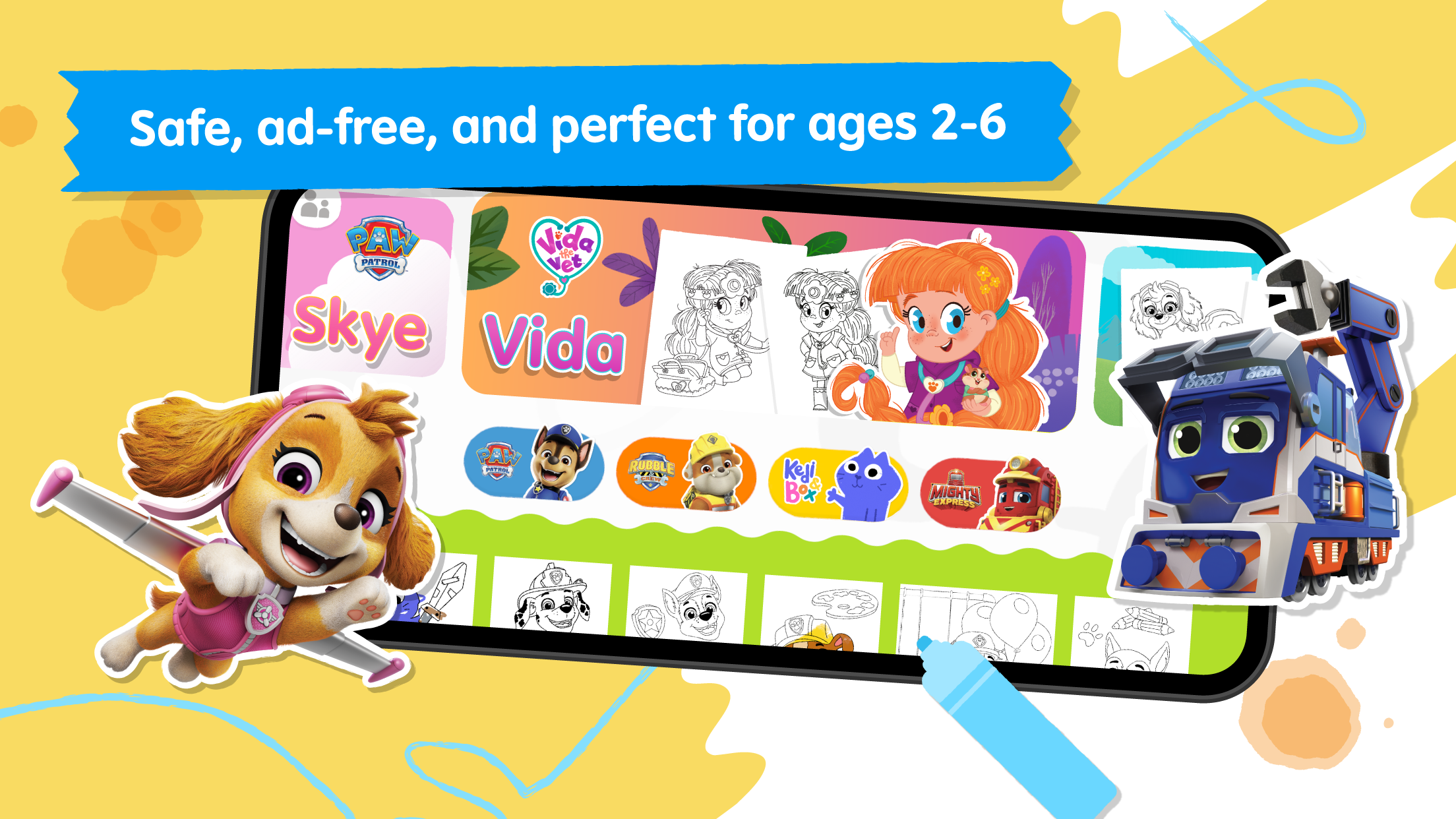 اسکرین شات 3 بازی Crayon Club: Color PAW Patrol