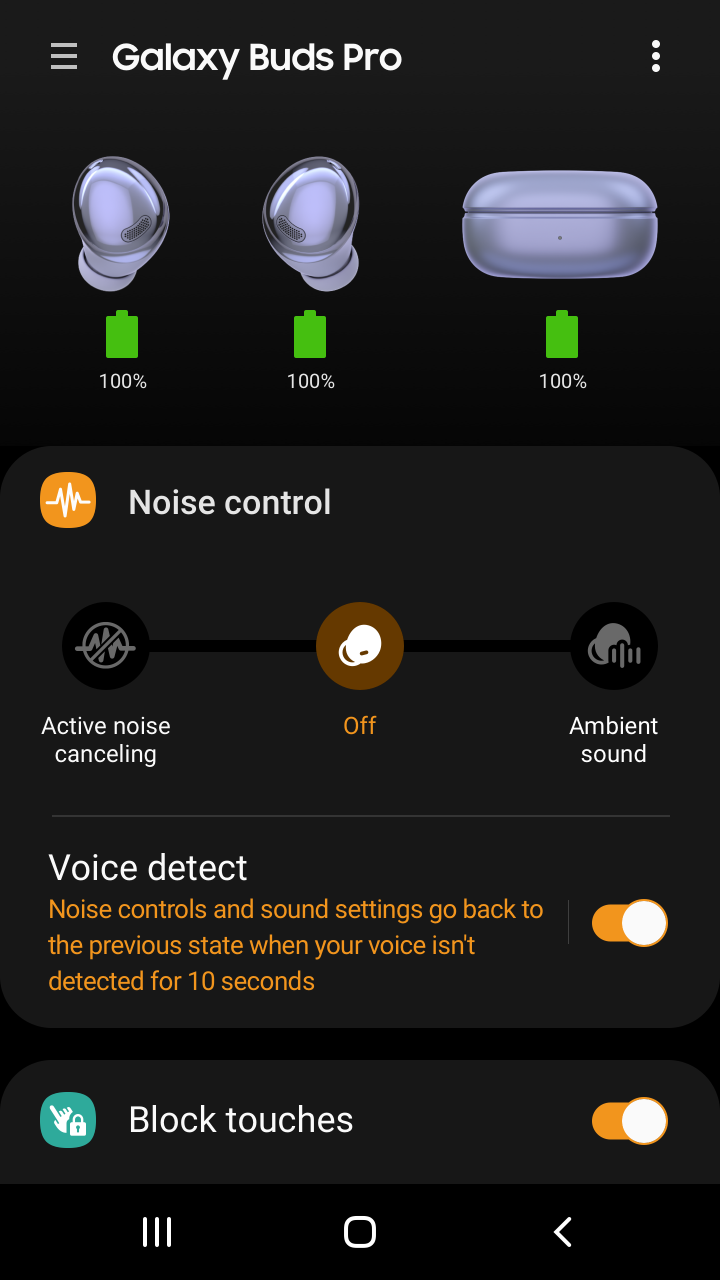 اسکرین شات 1 برنامه Galaxy Buds Pro Manager