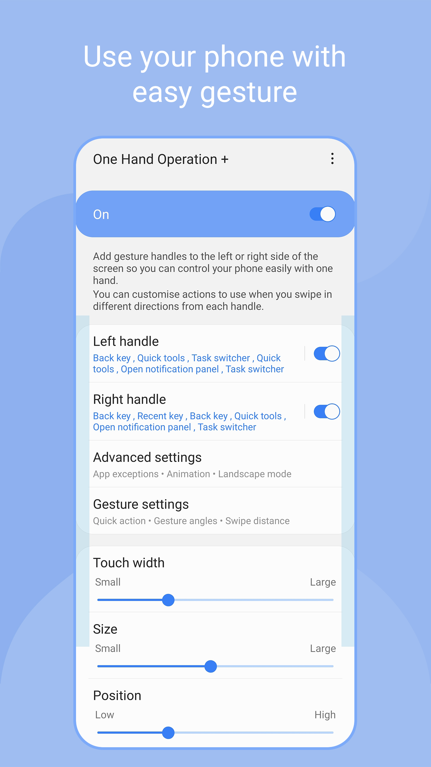 اسکرین شات 2 برنامه One Hand Operation +