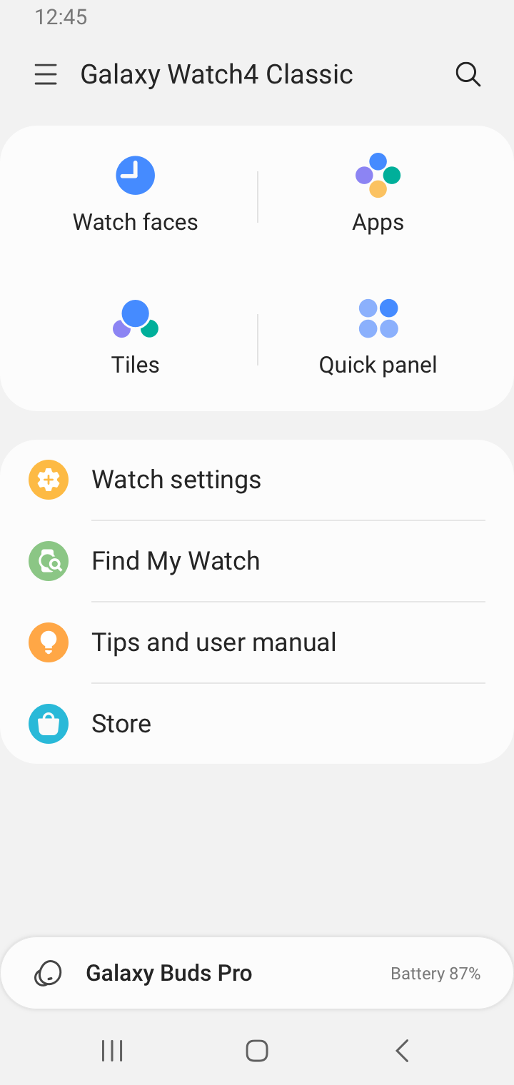 اسکرین شات 2 برنامه Galaxy Watch Manager