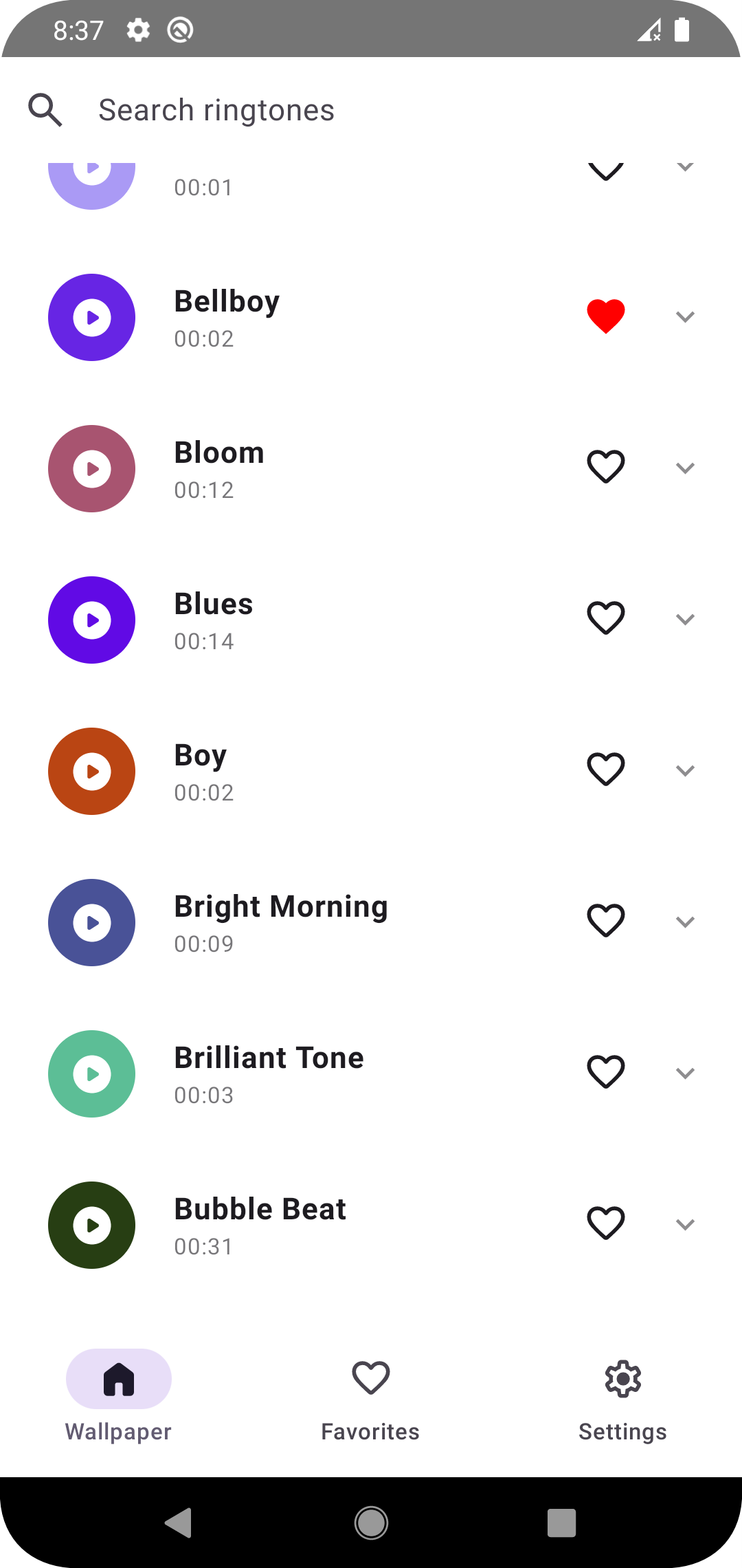 اسکرین شات 1 برنامه Phone Ringtones - Stock Tone