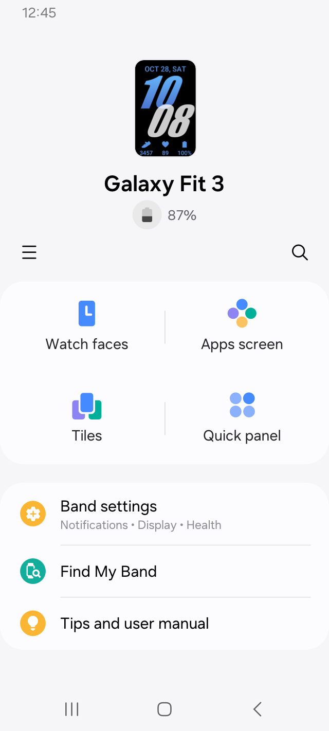 اسکرین شات 1 برنامه Galaxy Fit3 Plugin