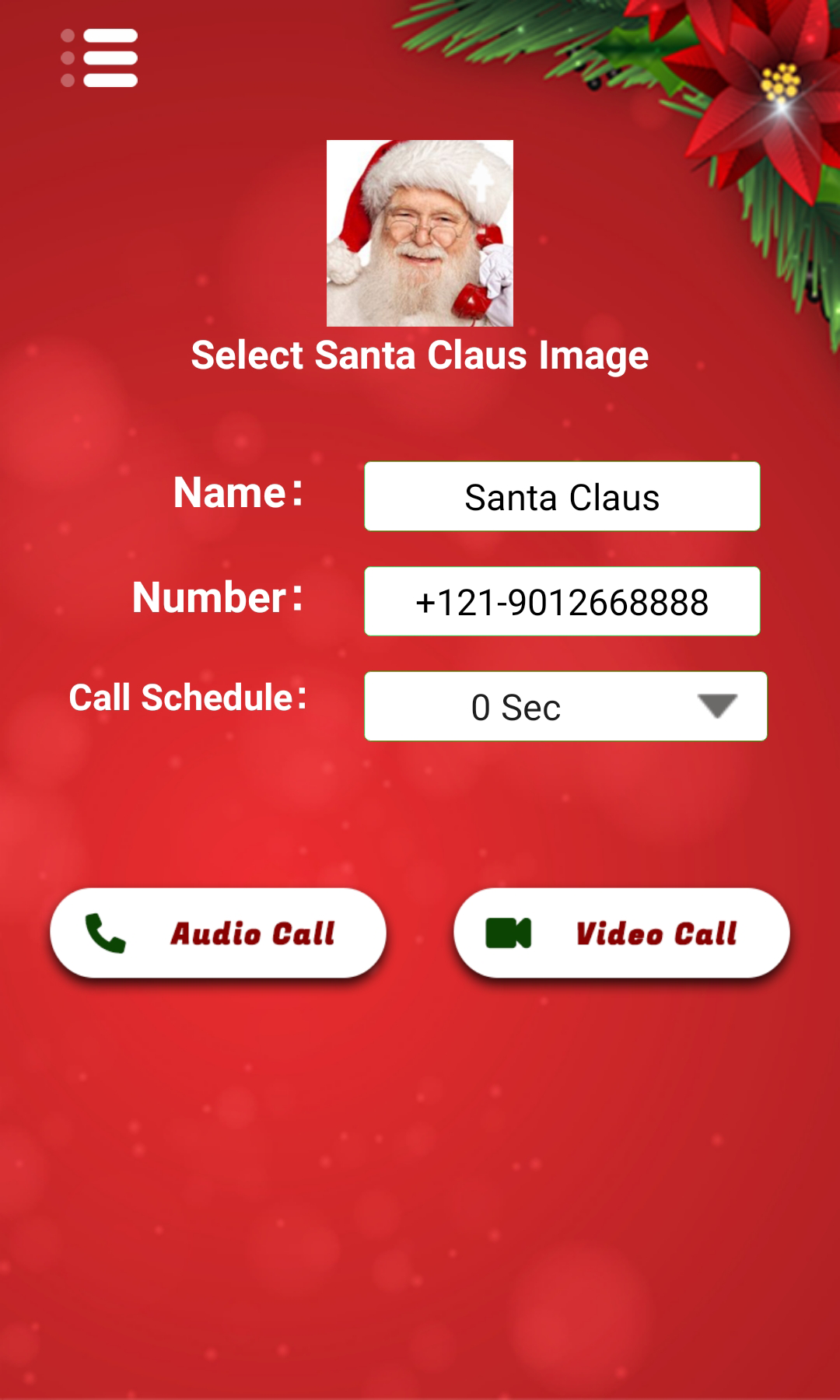اسکرین شات 1 برنامه Fake Call Santa Claus - Video