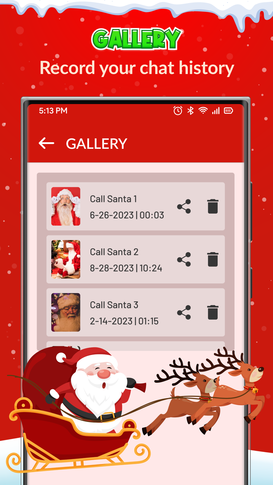 اسکرین شات 6 برنامه Call Santa Claus - Prank Call