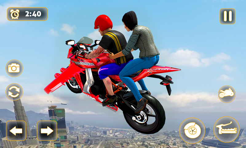 اسکرین شات 1 بازی Light Bike Race Flying Stunts