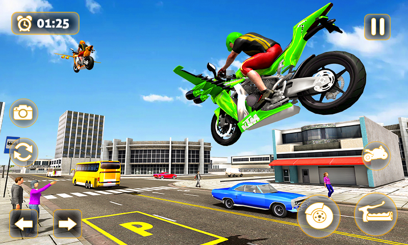 اسکرین شات 3 بازی Light Bike Race Flying Stunts