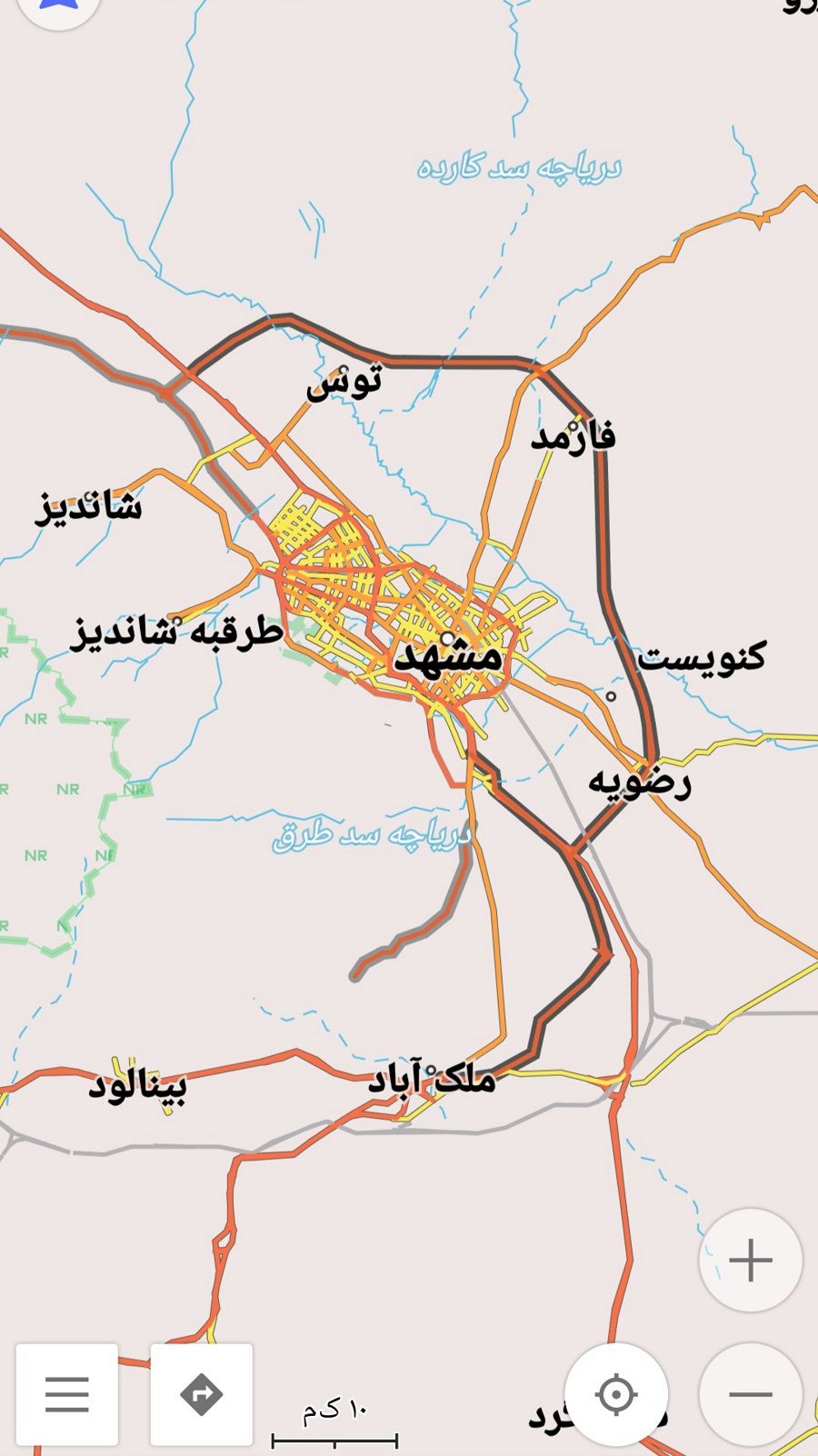 اسکرین شات 1 برنامه نقشه آفلاین خراسان