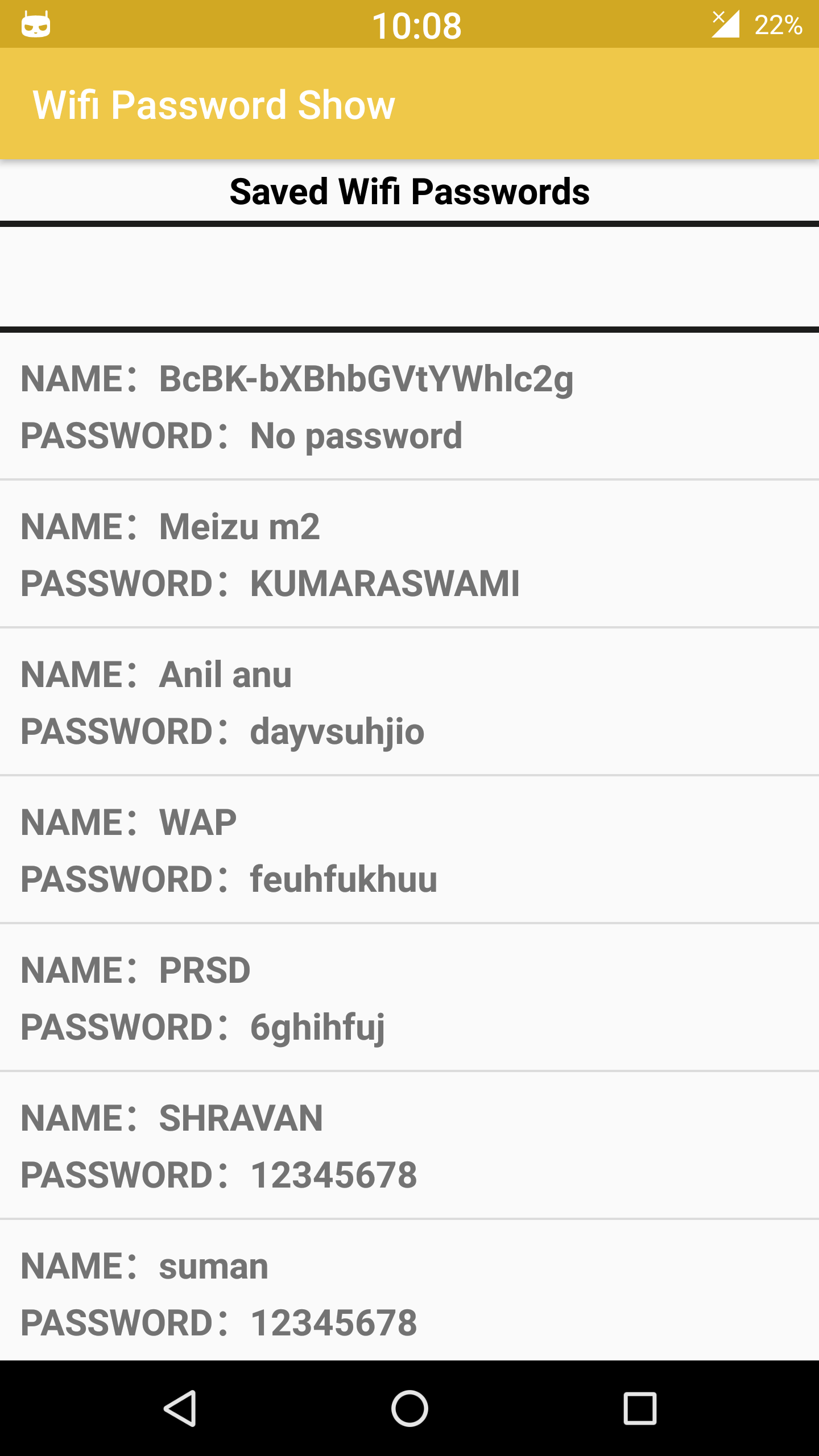 اسکرین شات 6 برنامه WiFi Password Show