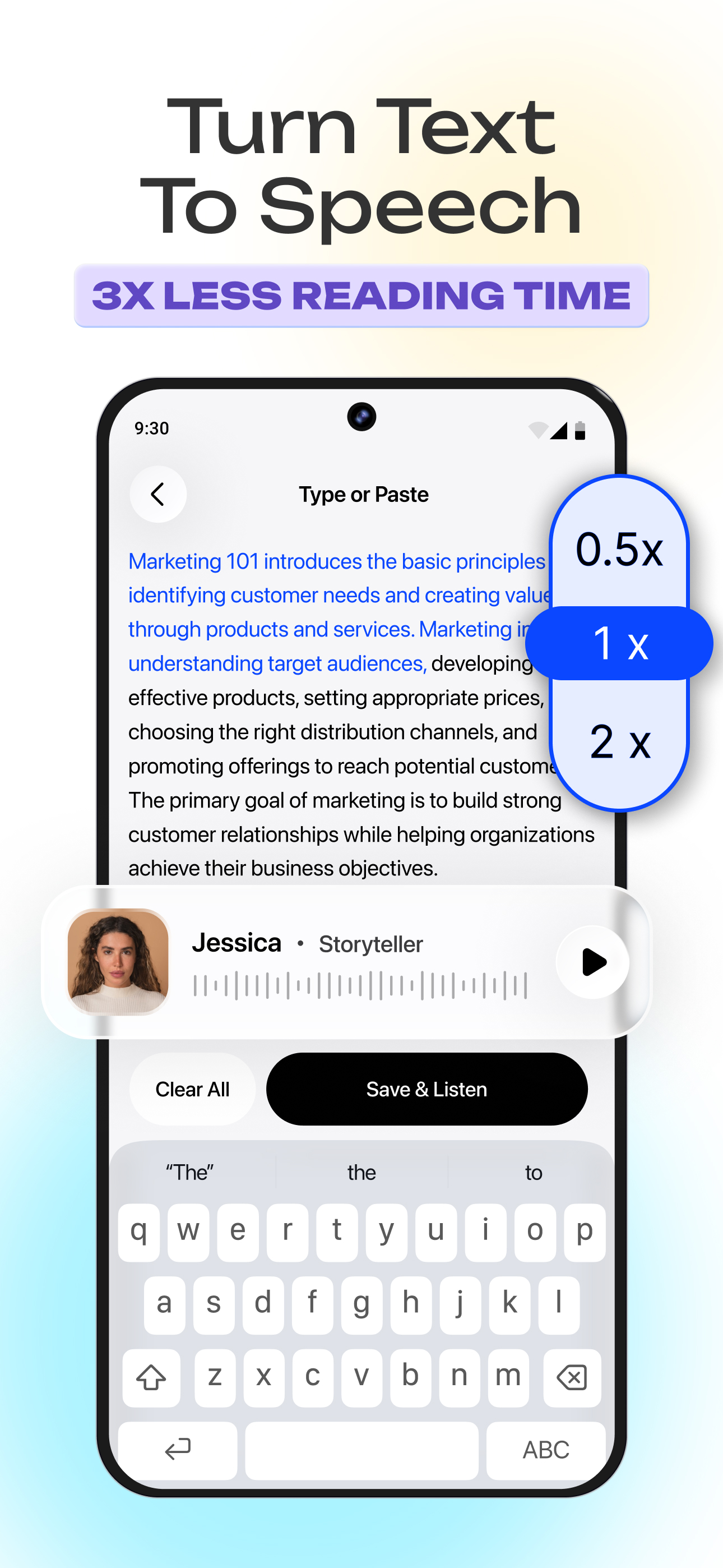 اسکرین شات 3 برنامه ListenMe - Text to Speech