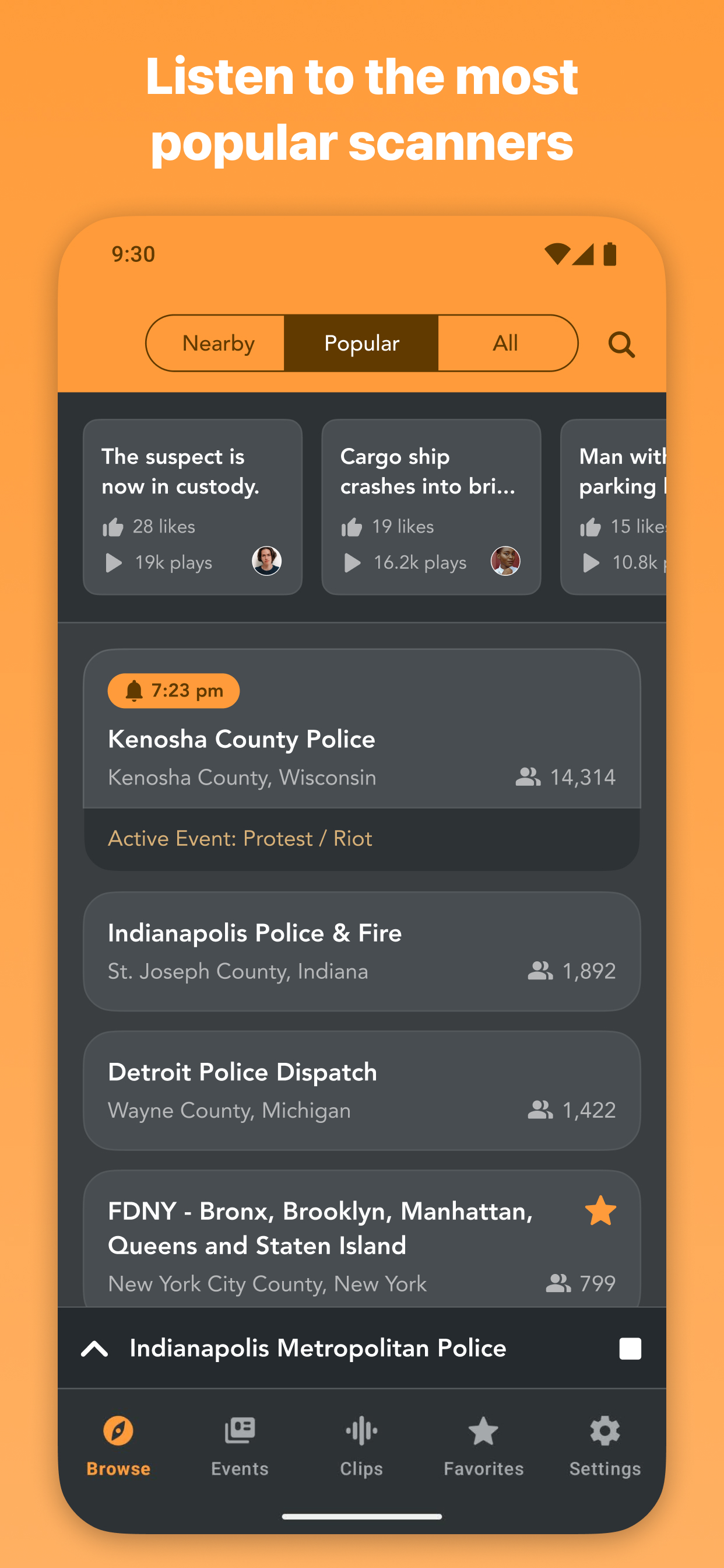 اسکرین شات 4 برنامه Scanner Radio - Police Scanner