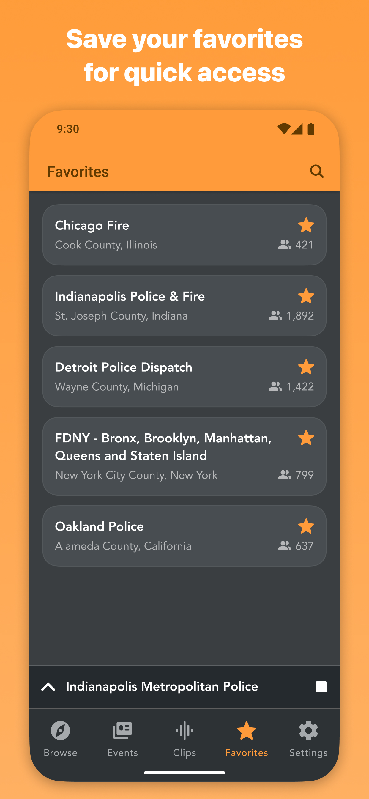 اسکرین شات 6 برنامه Scanner Radio - Police Scanner