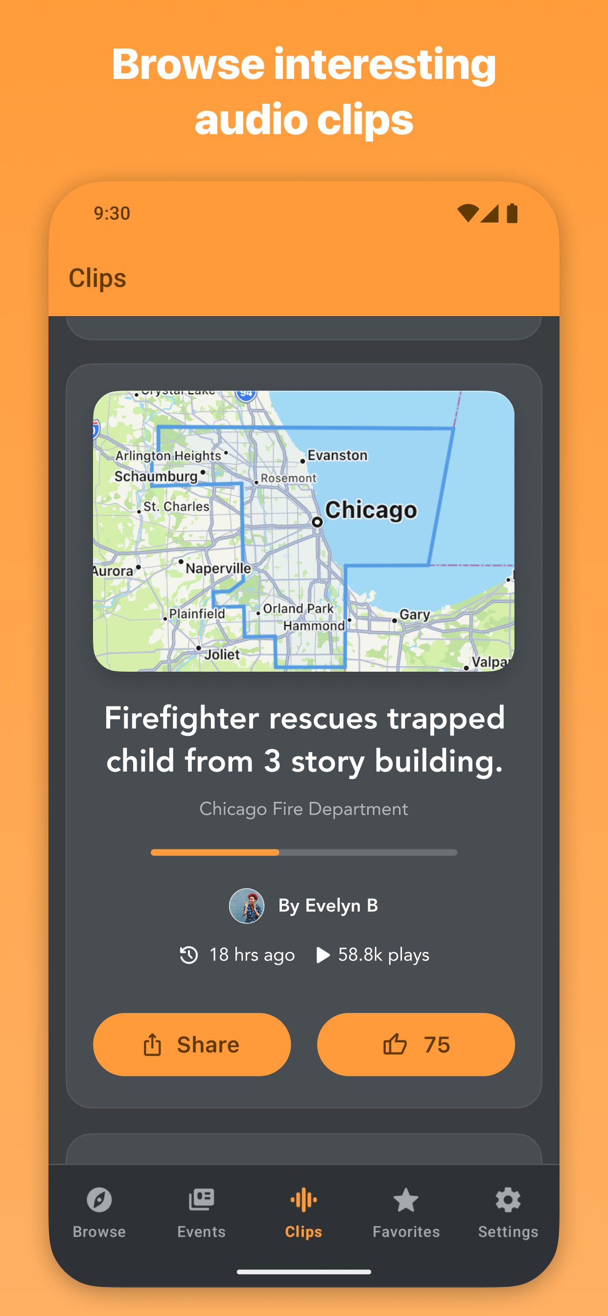 اسکرین شات 2 برنامه Scanner Radio - Police Scanner