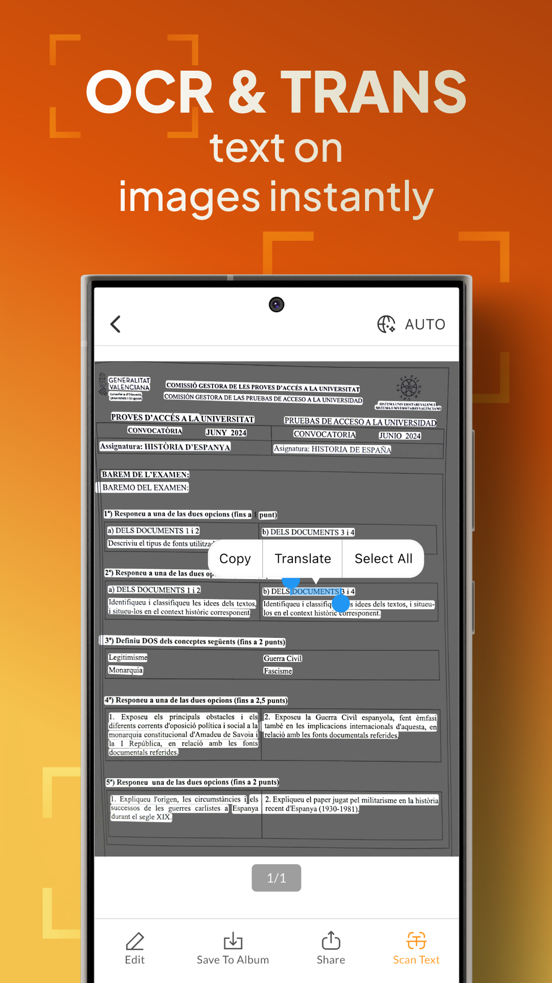 اسکرین شات 2 برنامه Docify AI - PDF Scanner, OCR