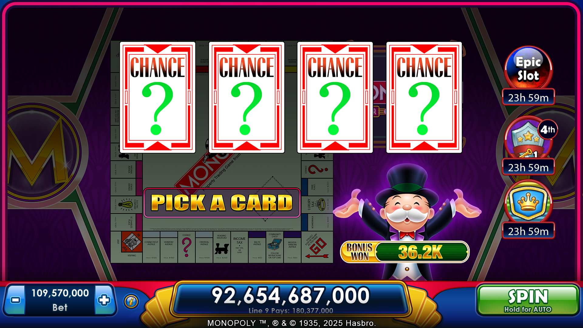 اسکرین شات 6 بازی MONOPOLY Slots - Casino Games